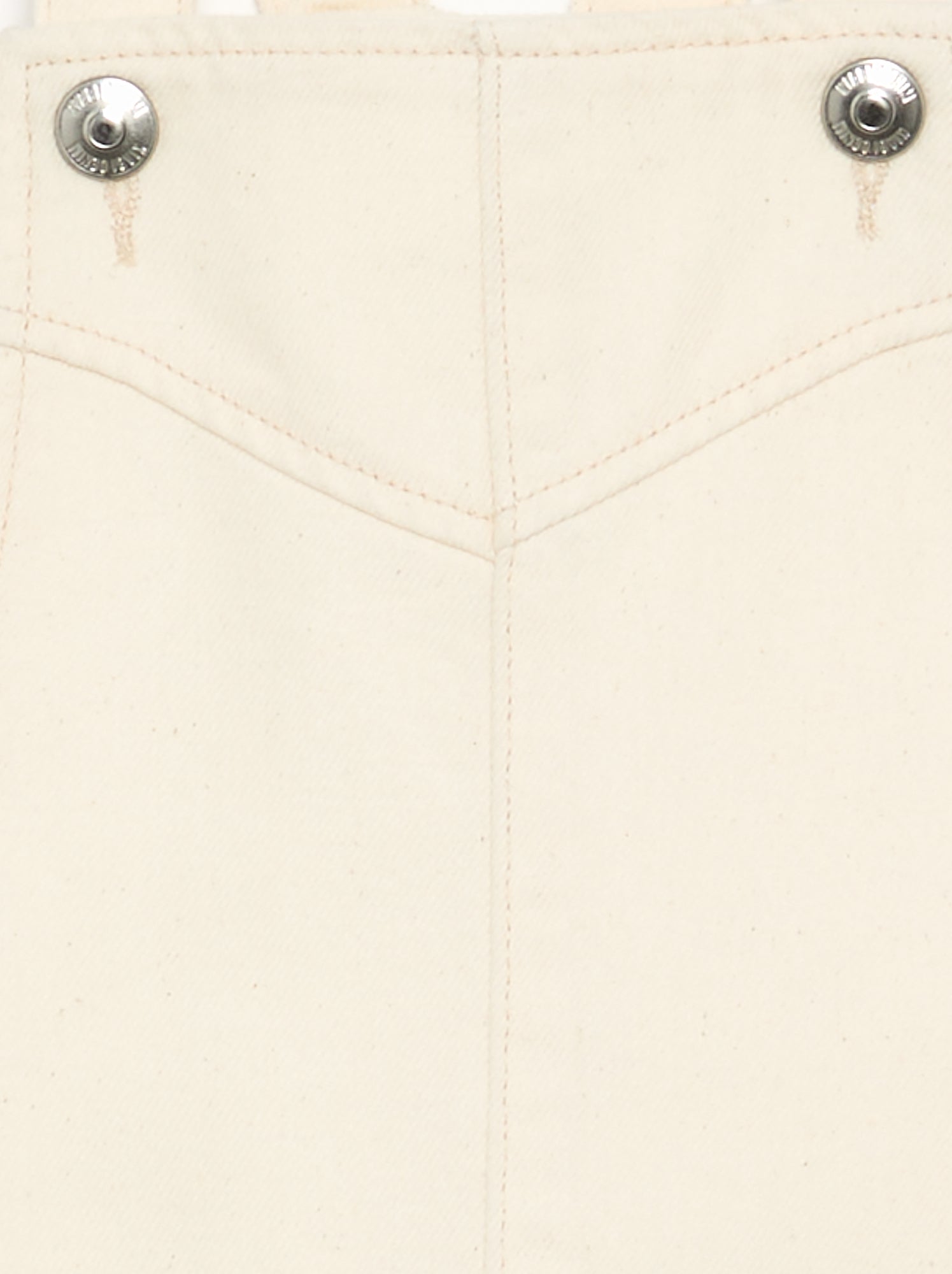 Robe salopette en twill uni - Blanc