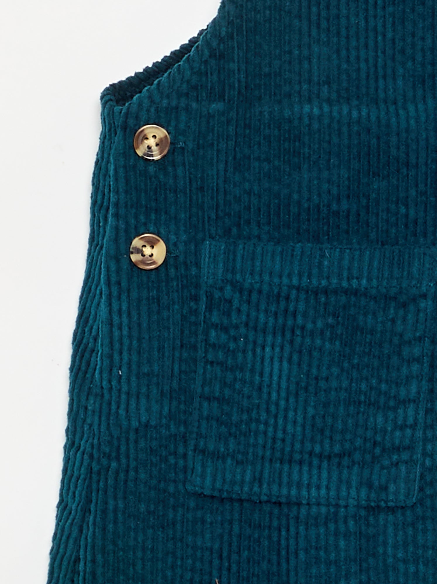 Robe salopette en velours côtelé - Bleu