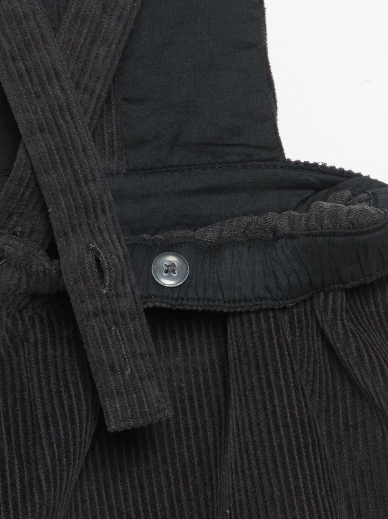 Robe salopette en velours côtelé - Noir