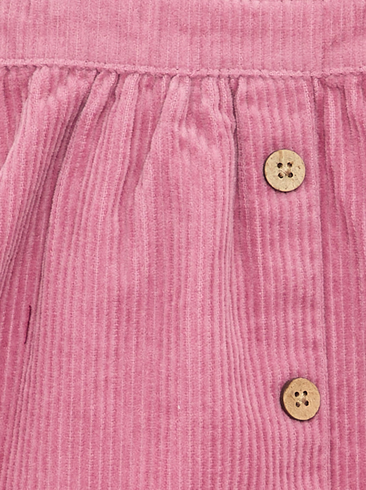 Robe salopette en velours côtelé - Rose