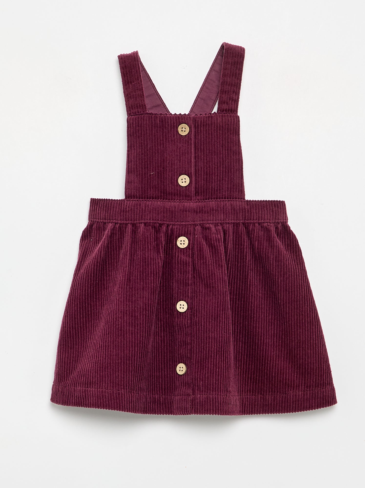 Robe salopette en velours côtelé - Violet