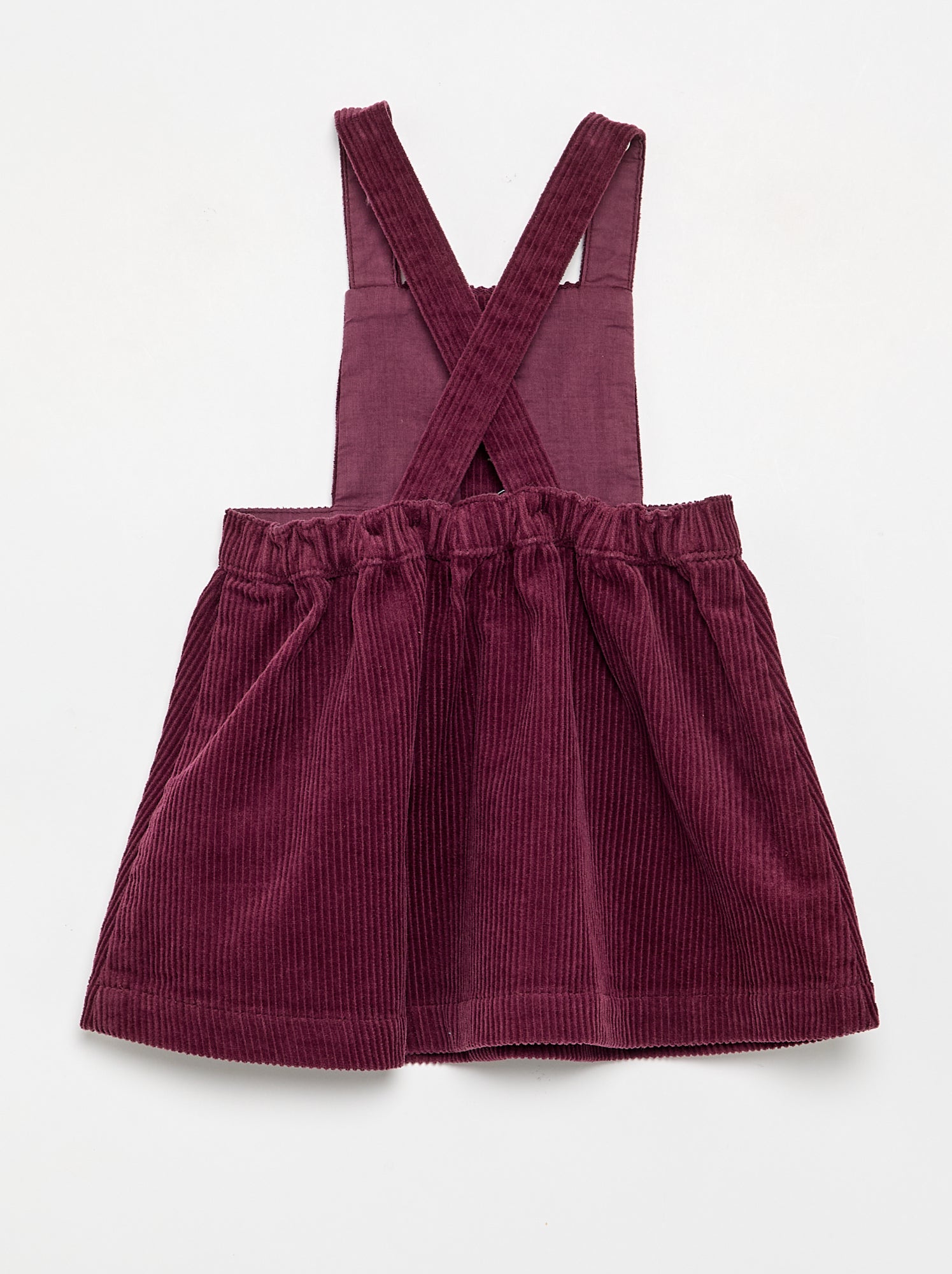 Robe salopette en velours côtelé - Violet