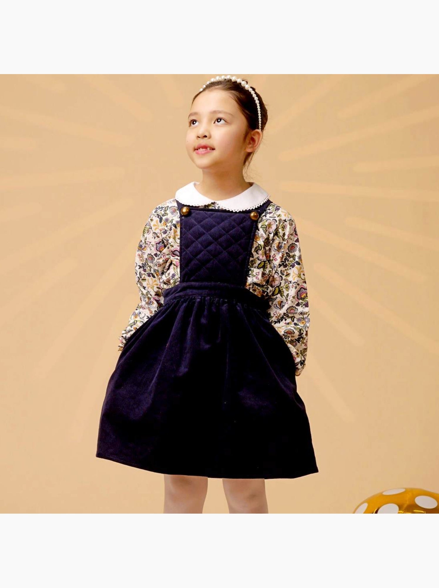 Robe Salopette Hiver   Velours    ECOLIÈRE - La Faute à Voltaire - Bleu marine