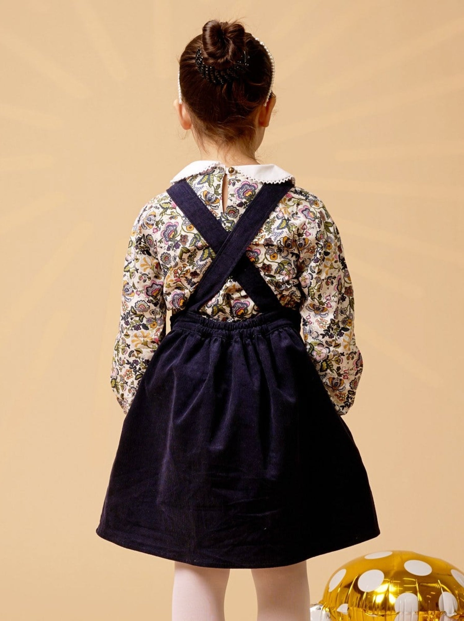 Robe Salopette Hiver   Velours    ECOLIÈRE - La Faute à Voltaire - Bleu marine