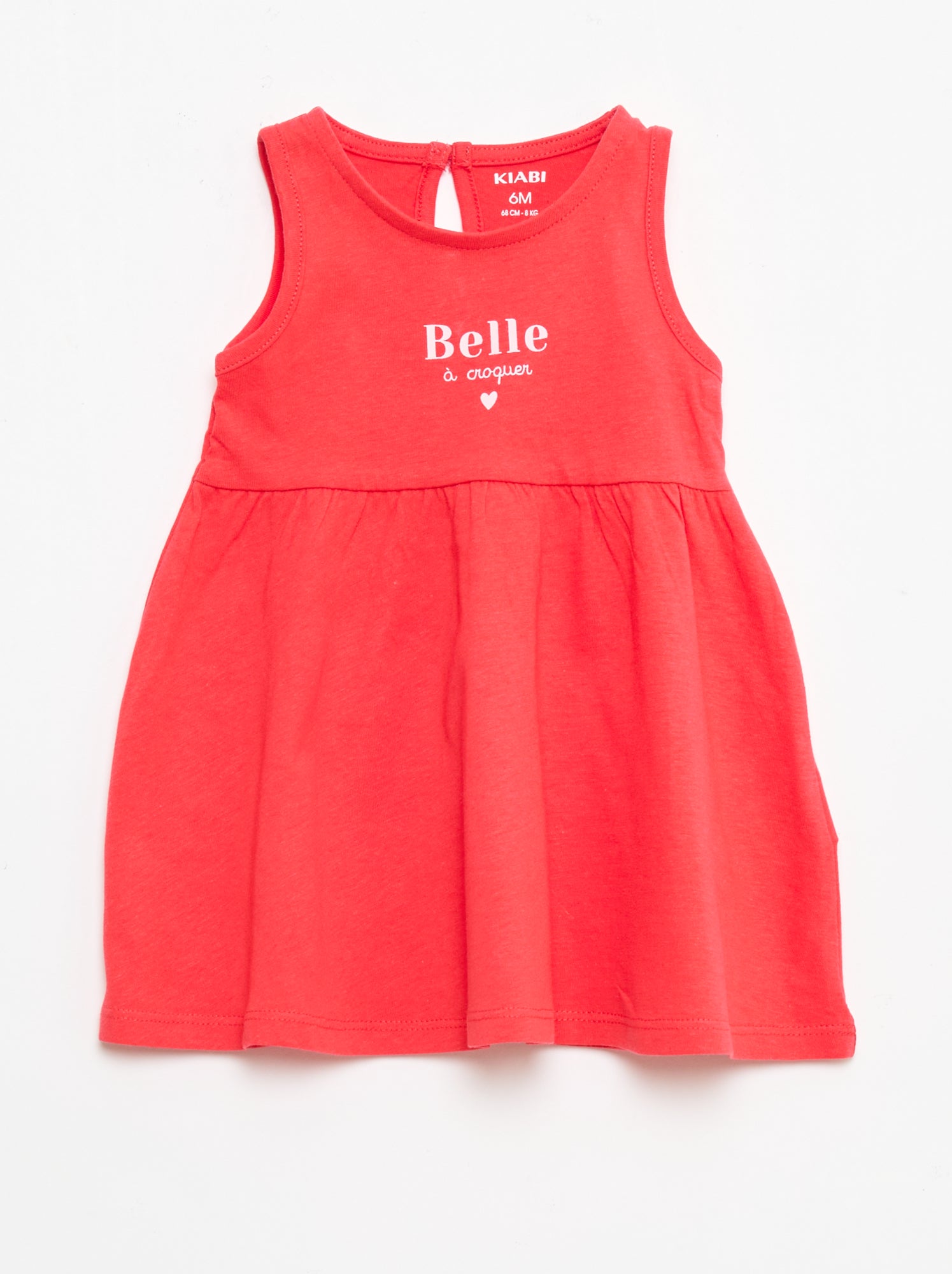 Robe sans manches à message - Rouge