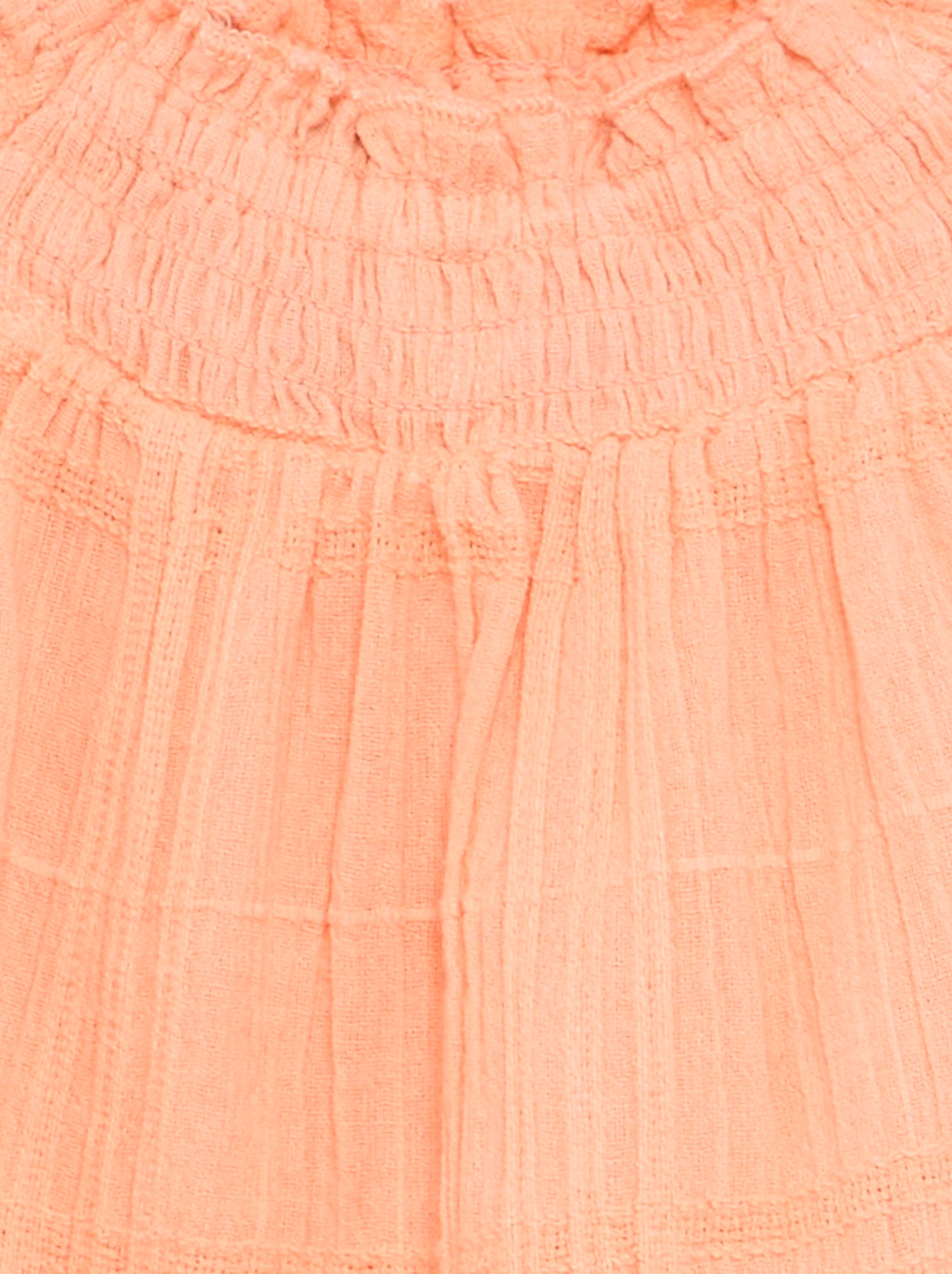 Robe sans manches en dobby - Orange