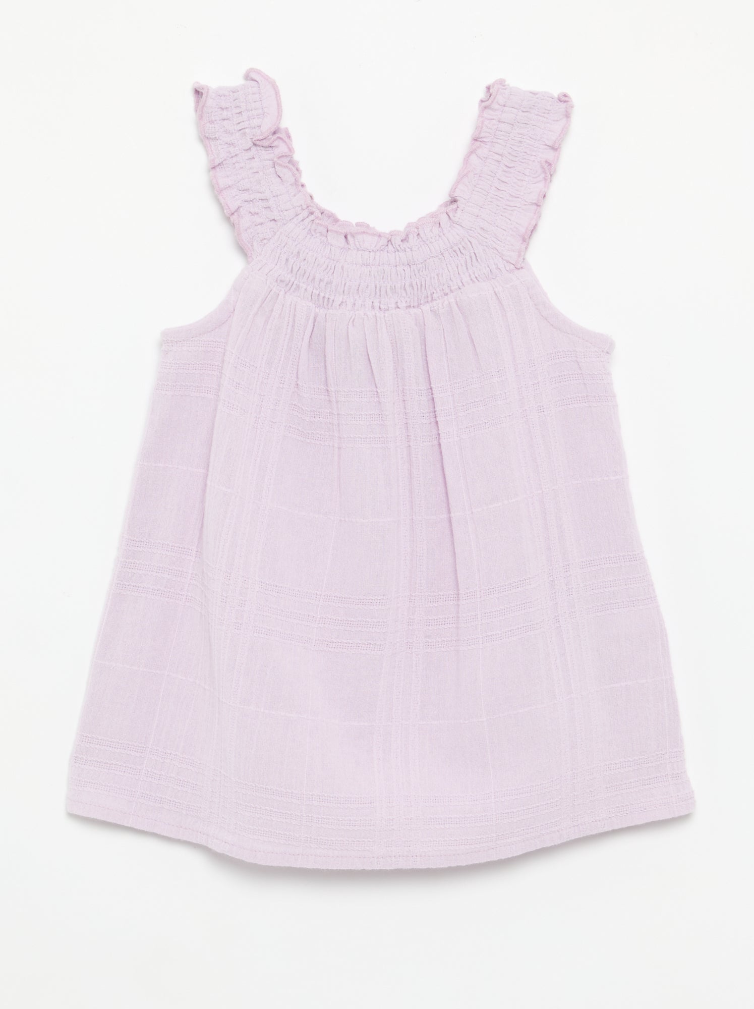 Robe sans manches en dobby - Violet