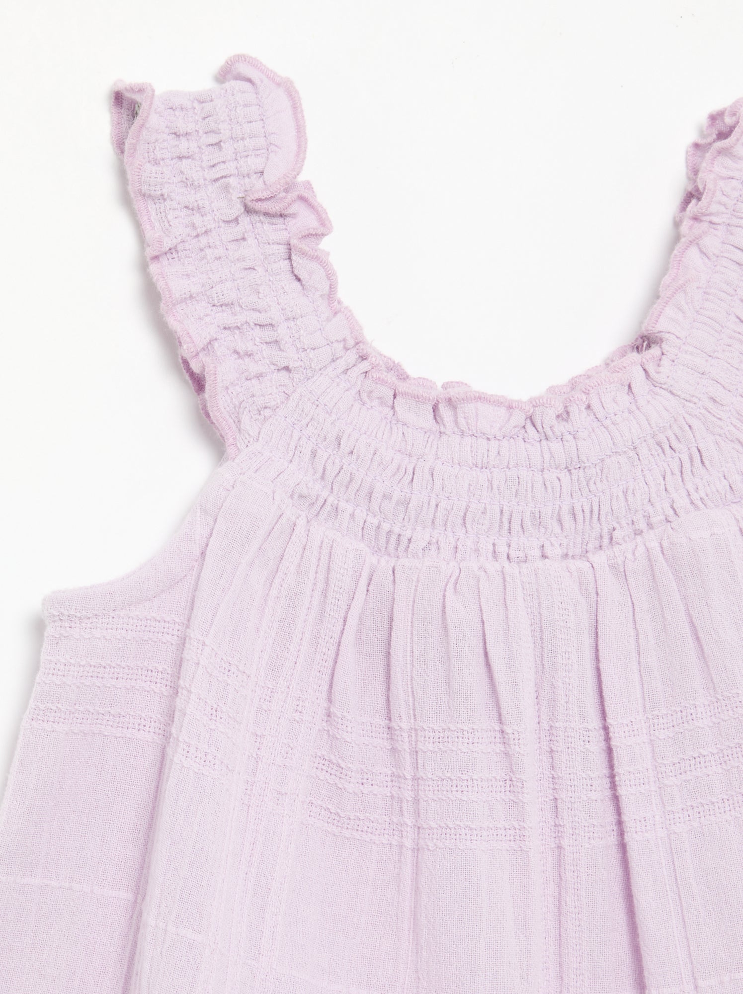 Robe sans manches en dobby - Violet