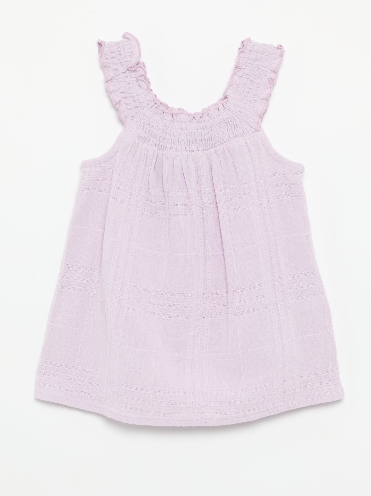 Robe sans manches en dobby - Violet