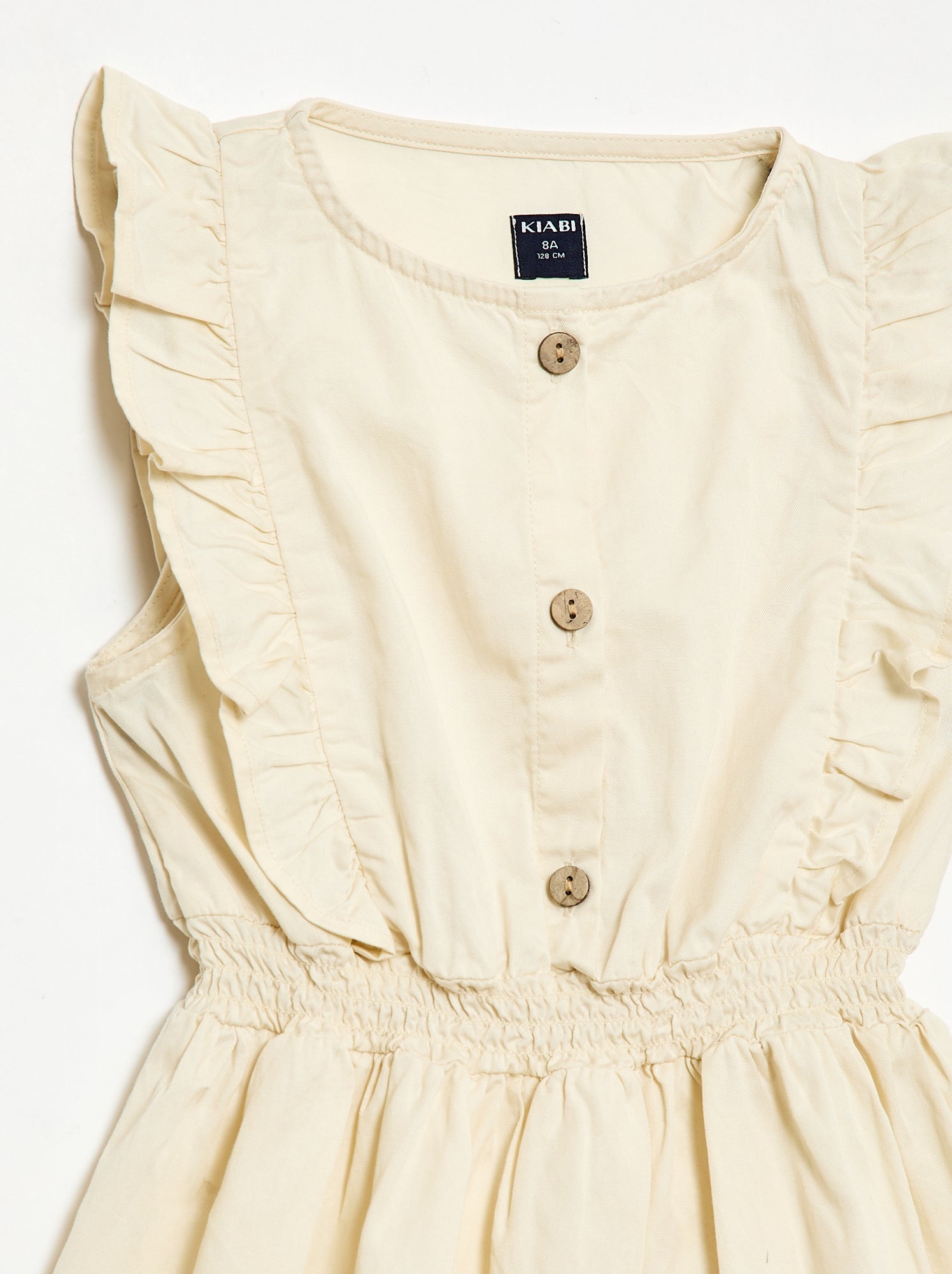 Robe sans manches en tissu léger - Blanc