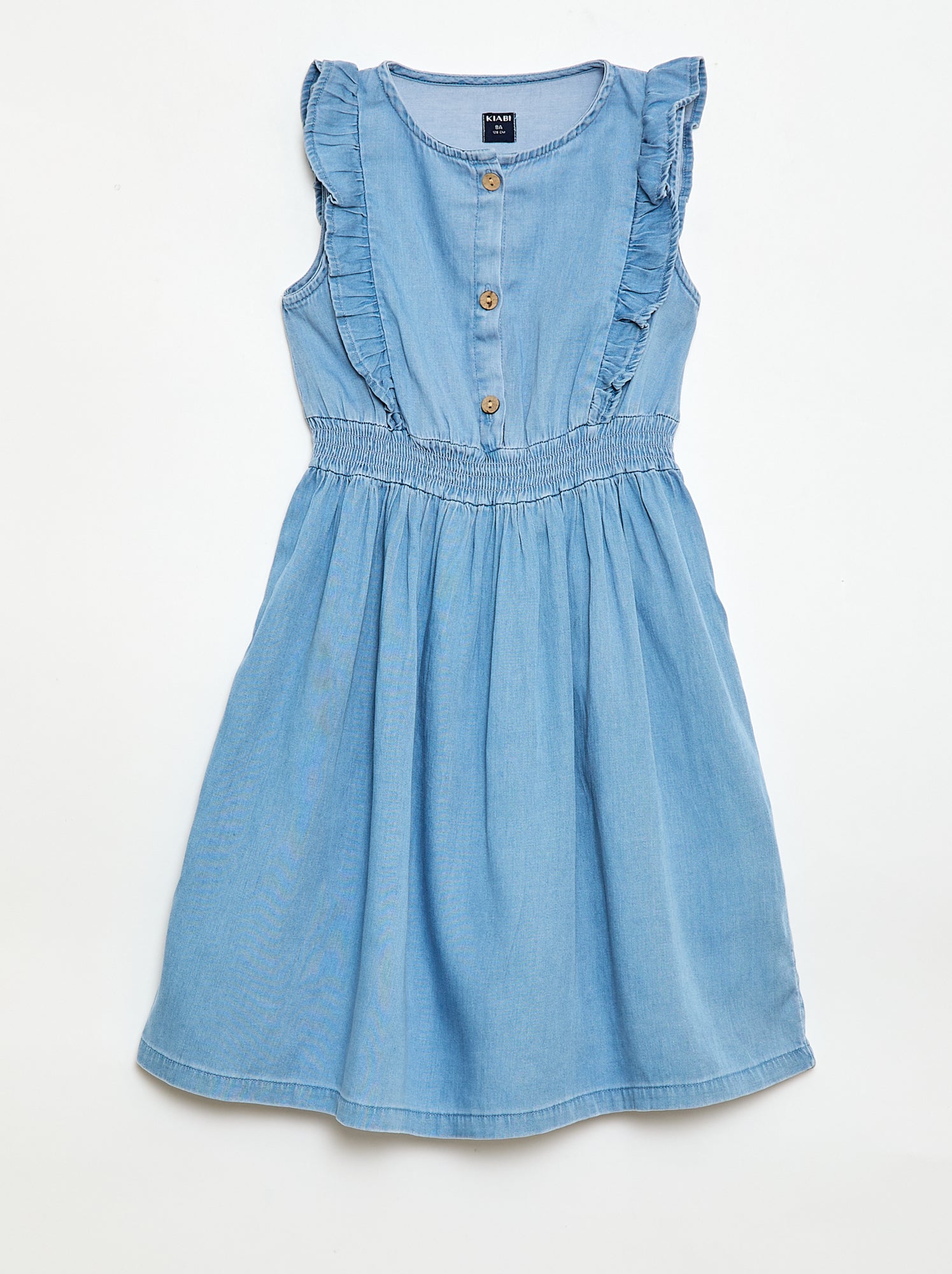 Robe sans manches en tissu léger - Bleu