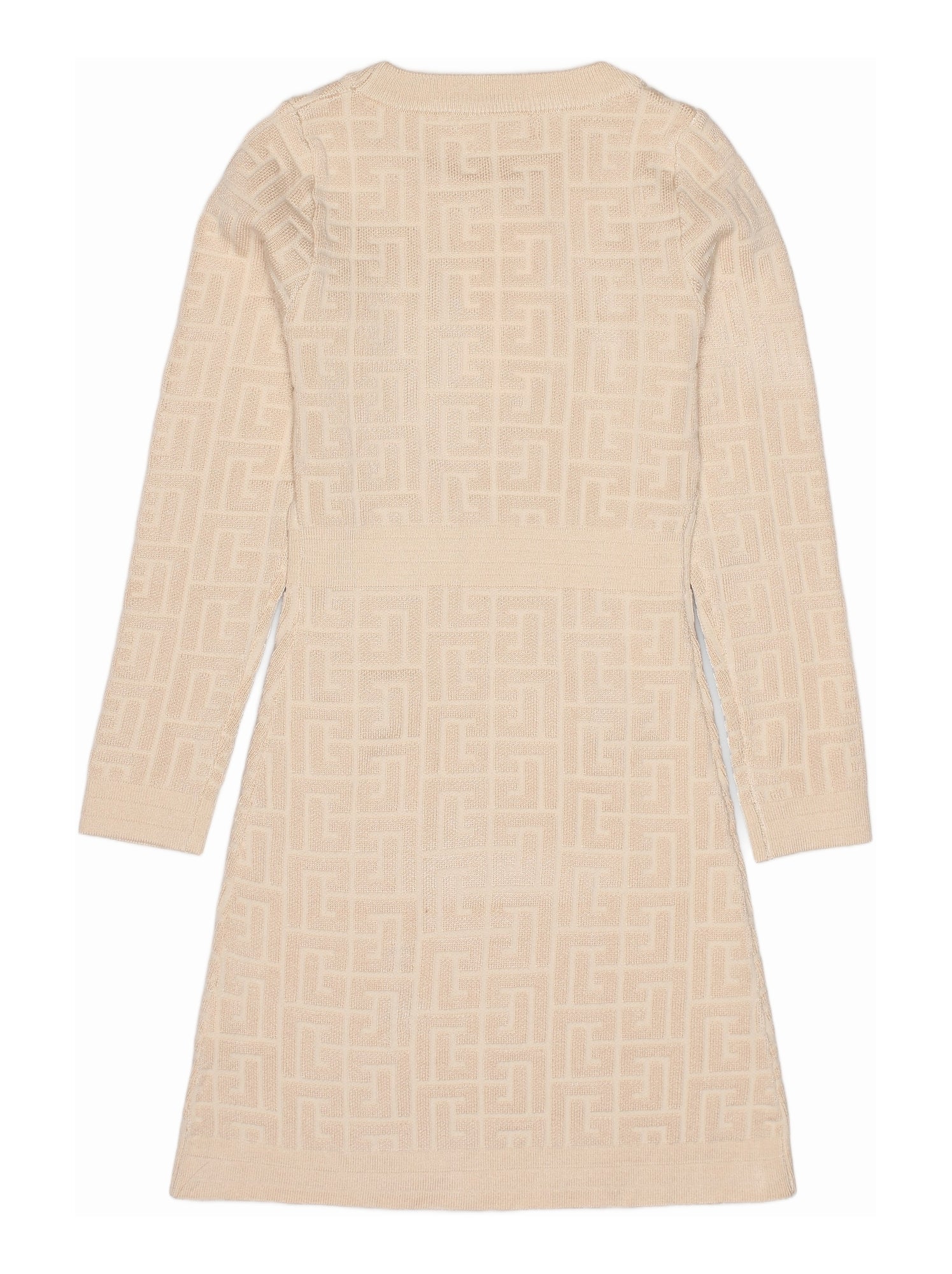 Robe tissu à motif - Crème