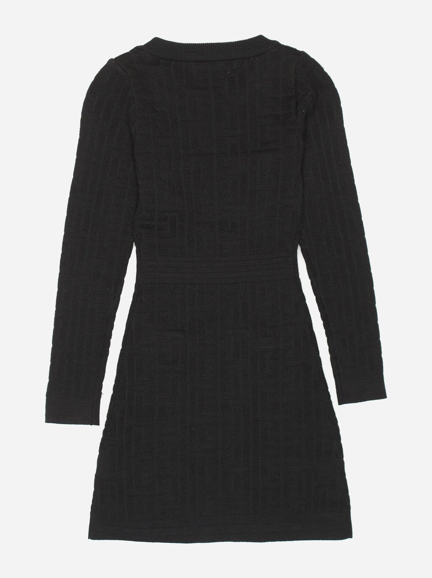 Robe tissu à motif - Noir