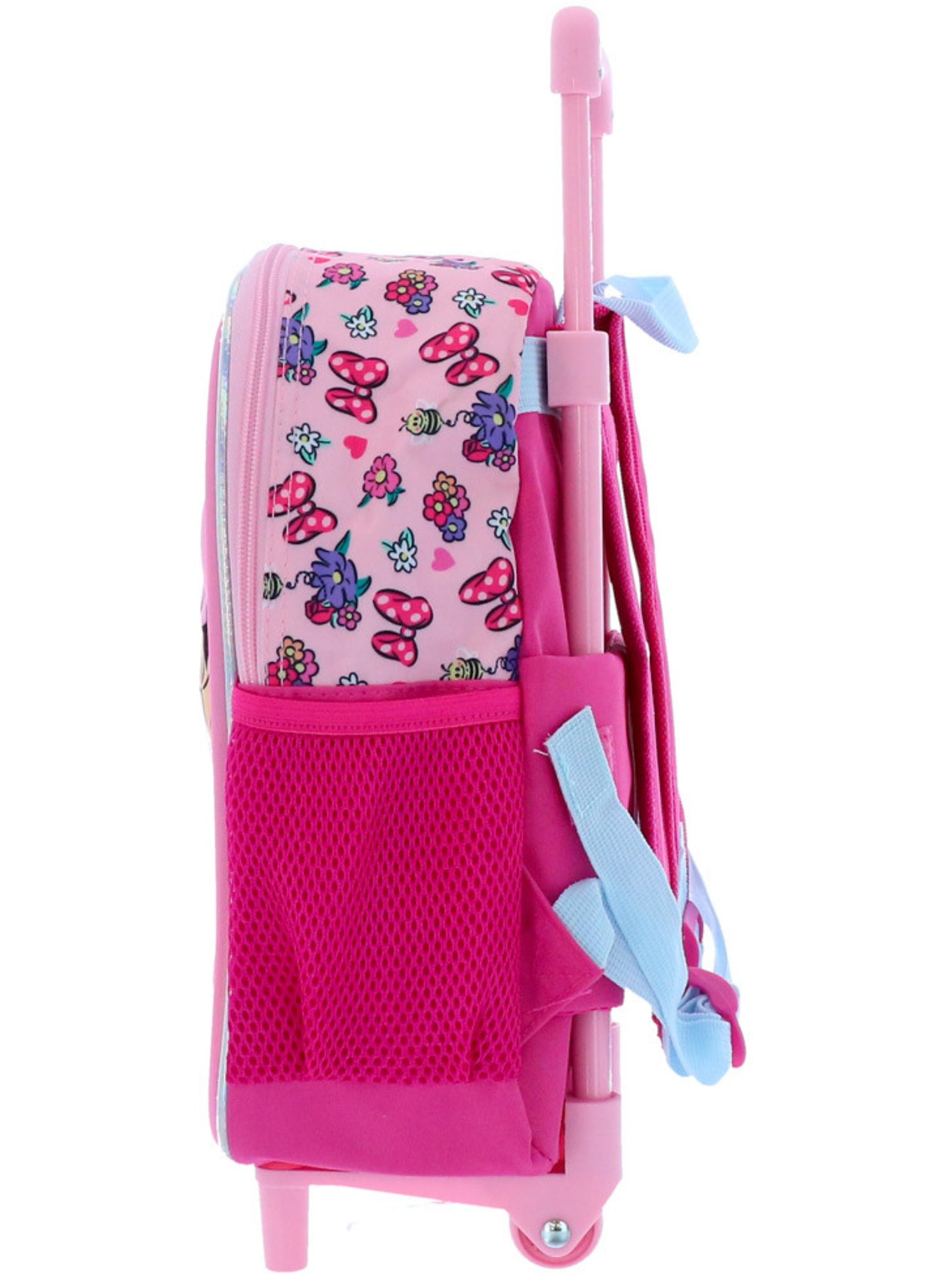 Sac à dos à roulettes minnie fleurs 3d textile 36 cm - Multicolore