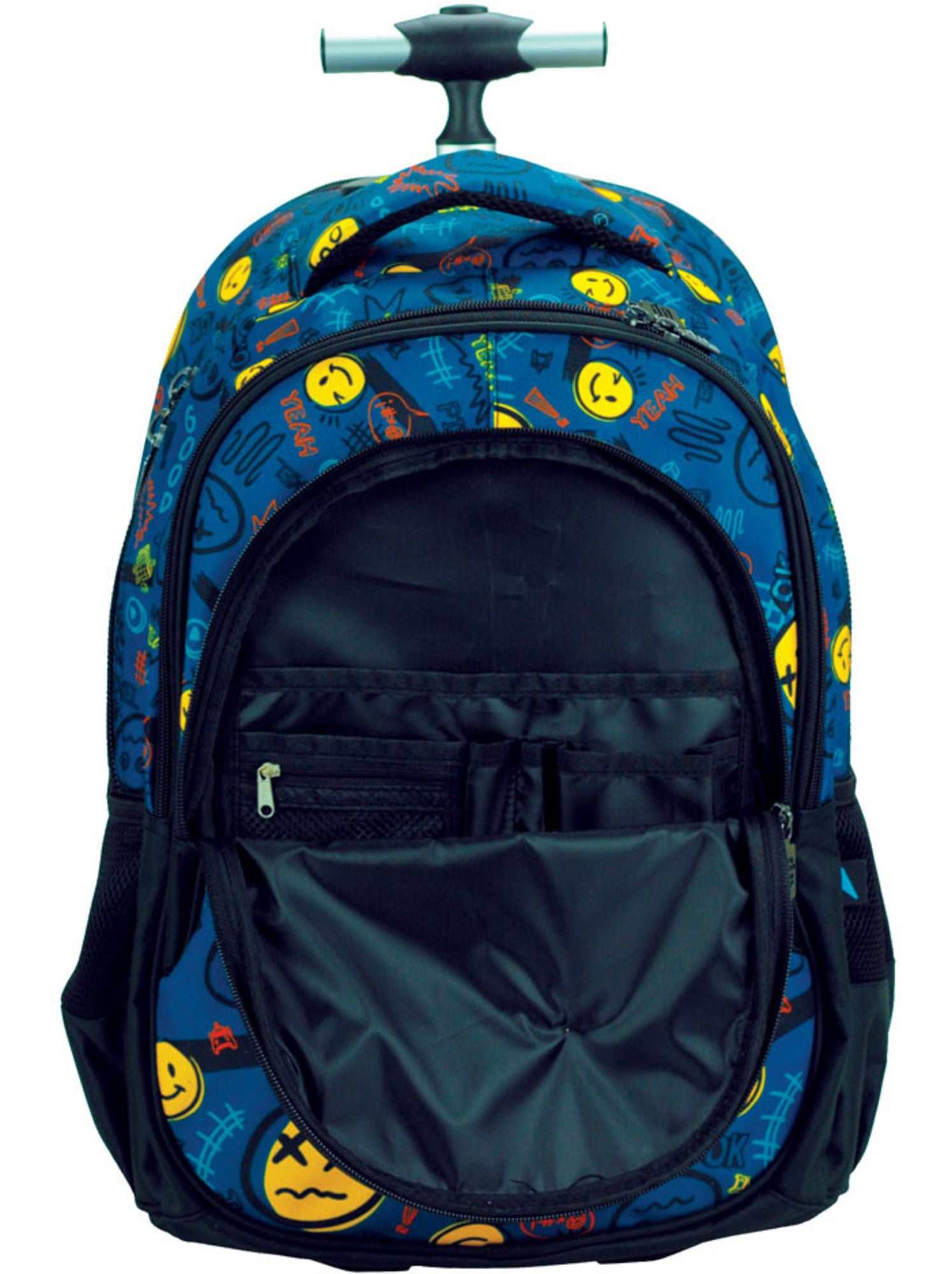 Sac à dos à roulettes – smiley back me up all over 2 compartiments – 48 cm – cmp - Multicolore