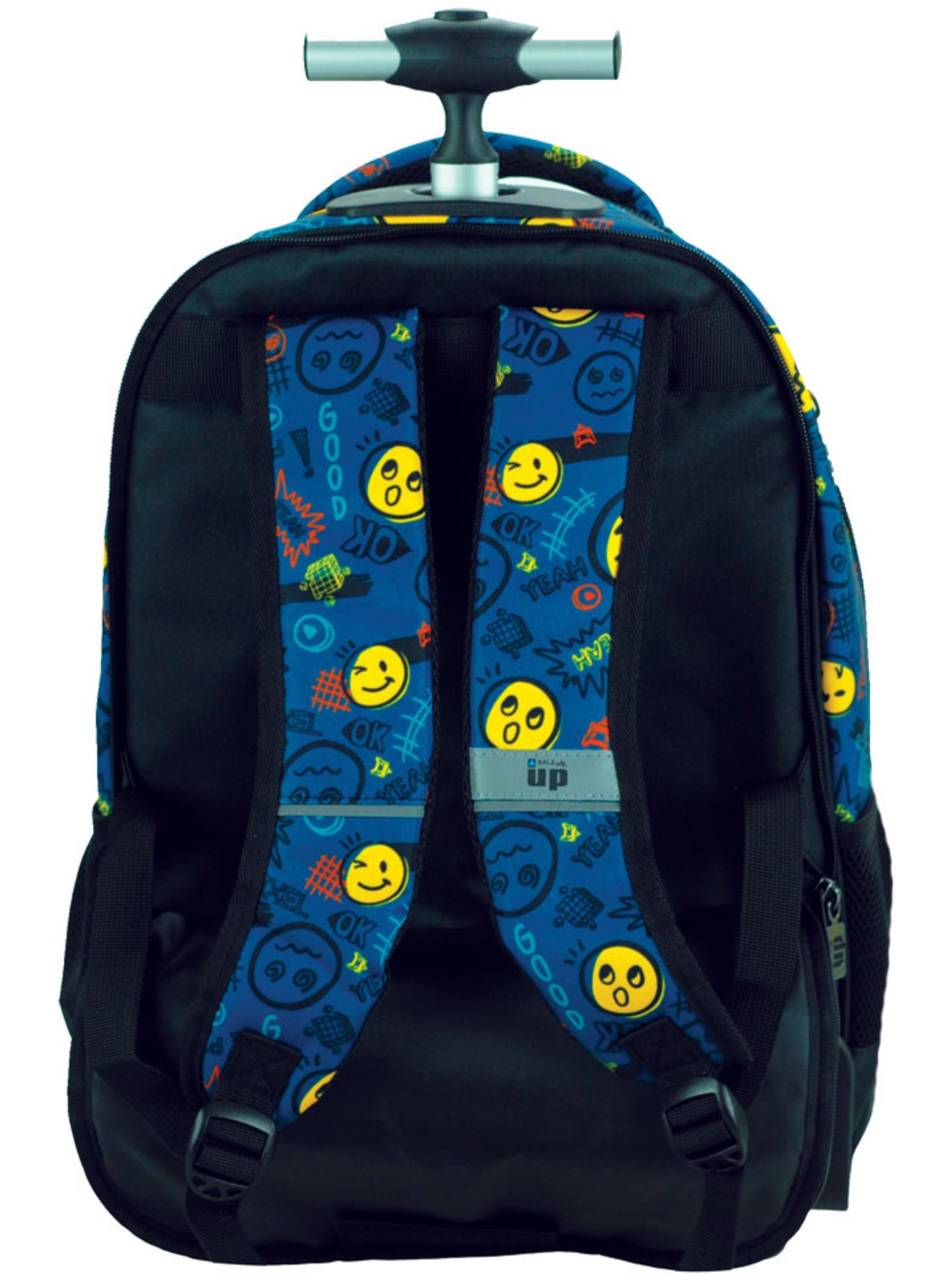 Sac à dos à roulettes – smiley back me up all over 2 compartiments – 48 cm – cmp - Multicolore
