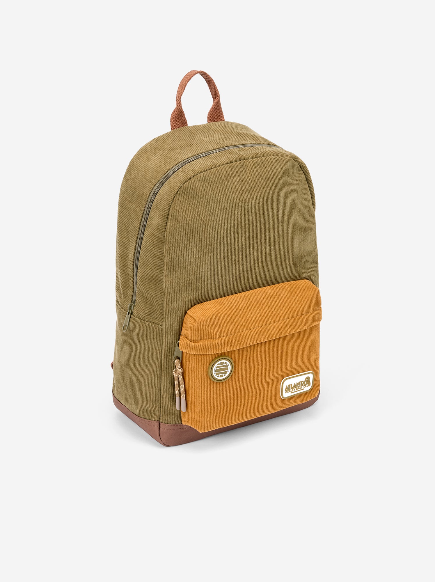 Sac à dos effet velours - Kaki