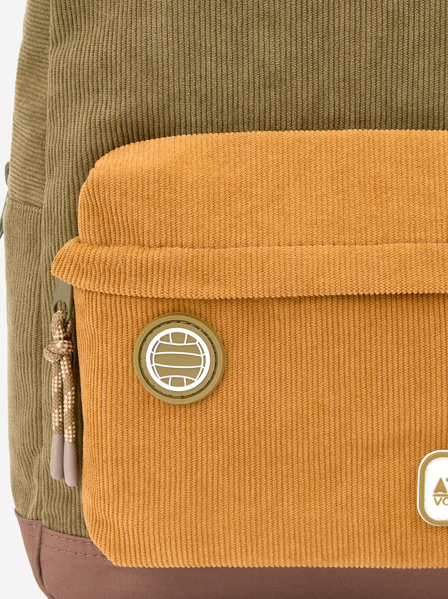 Sac à dos effet velours - Kaki