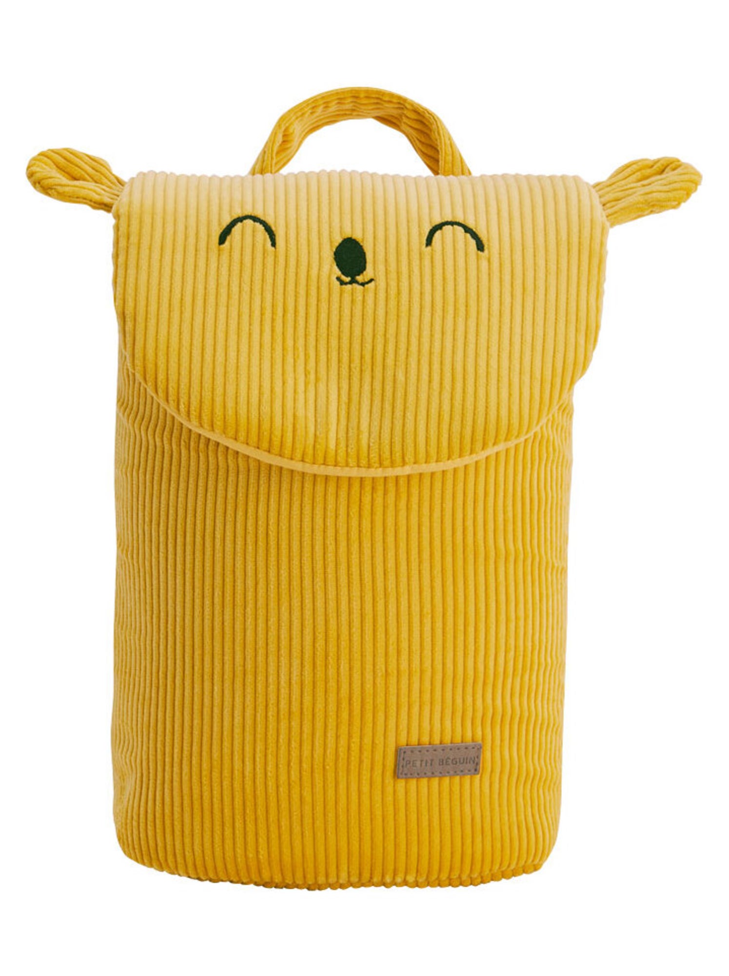 Sac à dos enfant en velours côtelé adele - Jaune