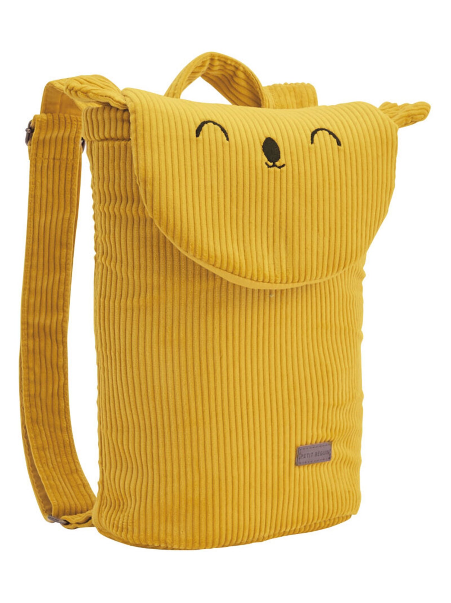 Sac à dos enfant en velours côtelé adele - Jaune