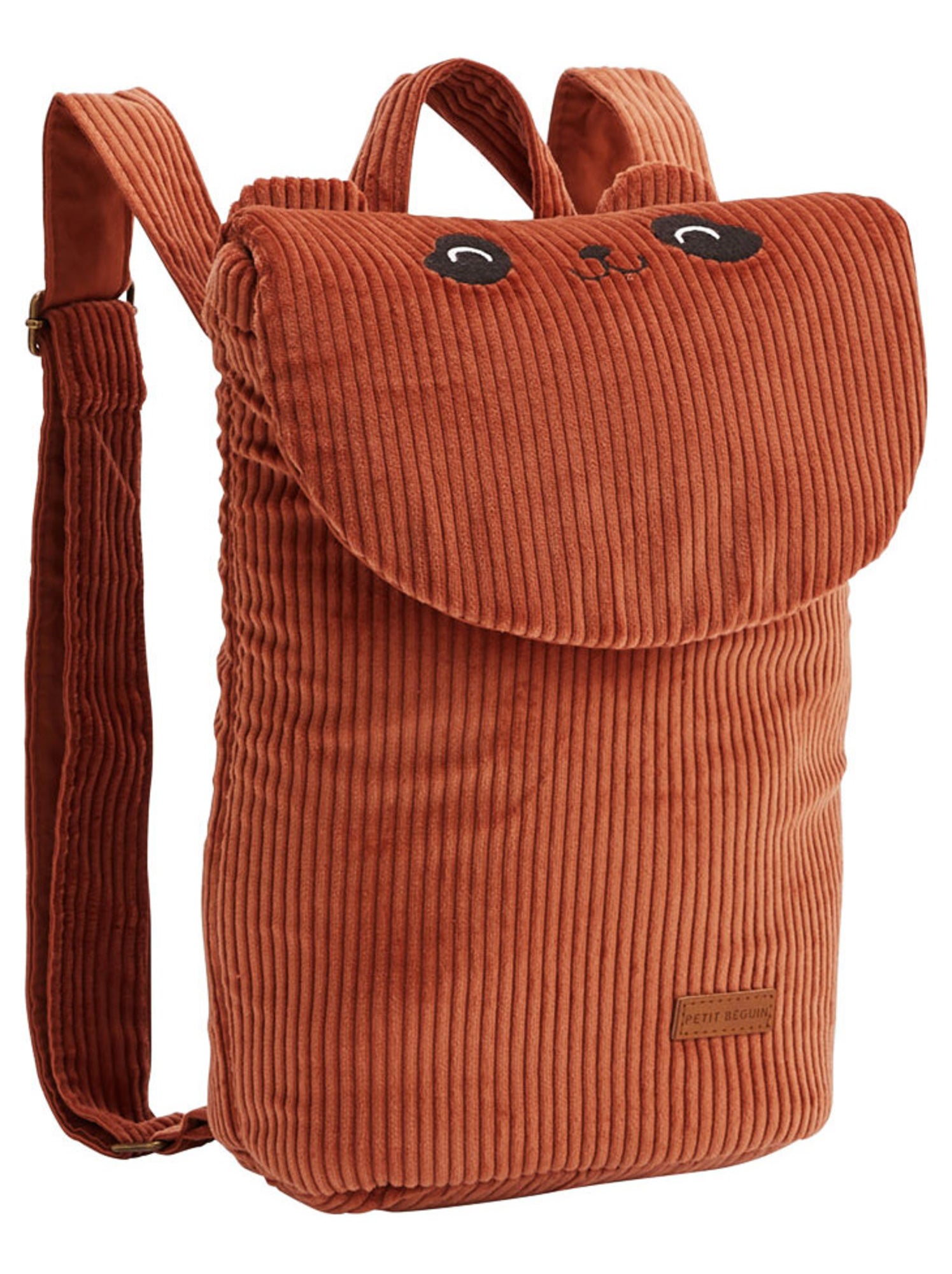 Sac à dos enfant en velours côtelé Maloueg - Marron
