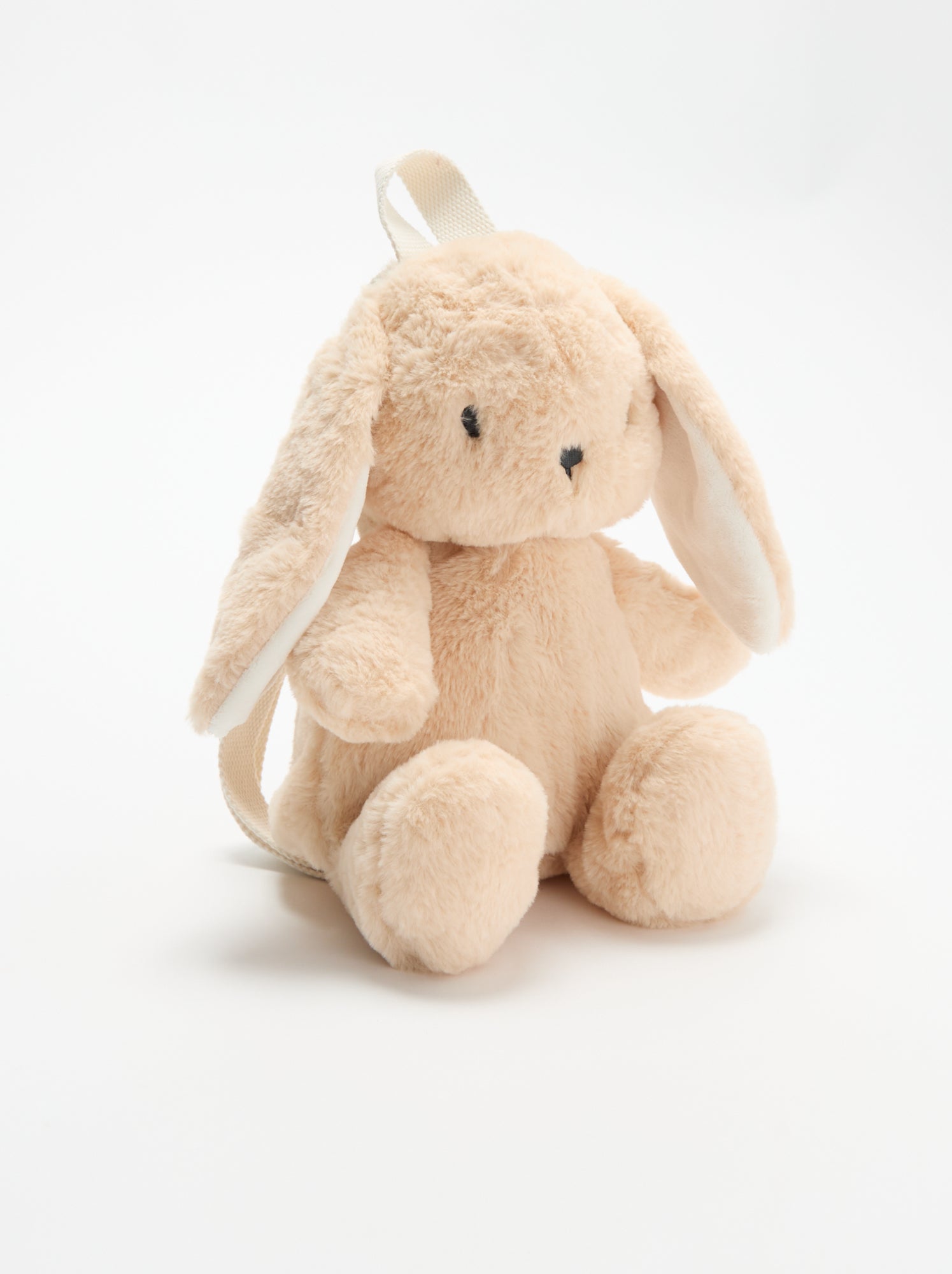 Sac à dos peluche lapin - Beige