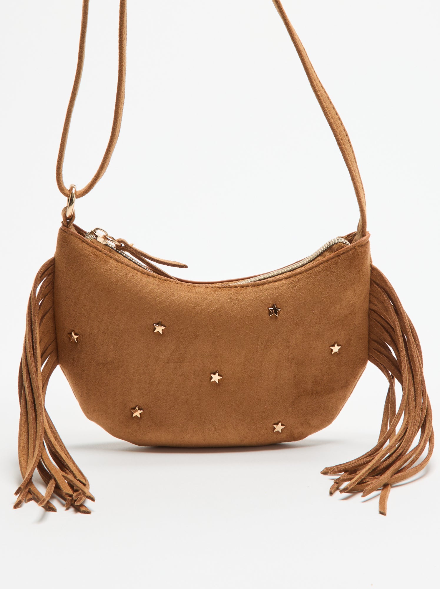 Sac à franges version mini - Beige