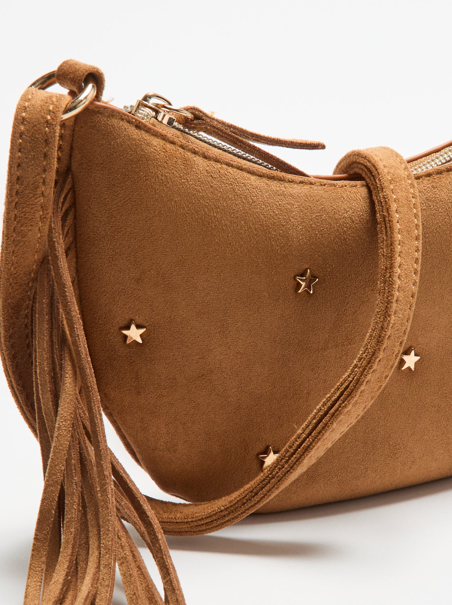 Sac à franges version mini - Beige