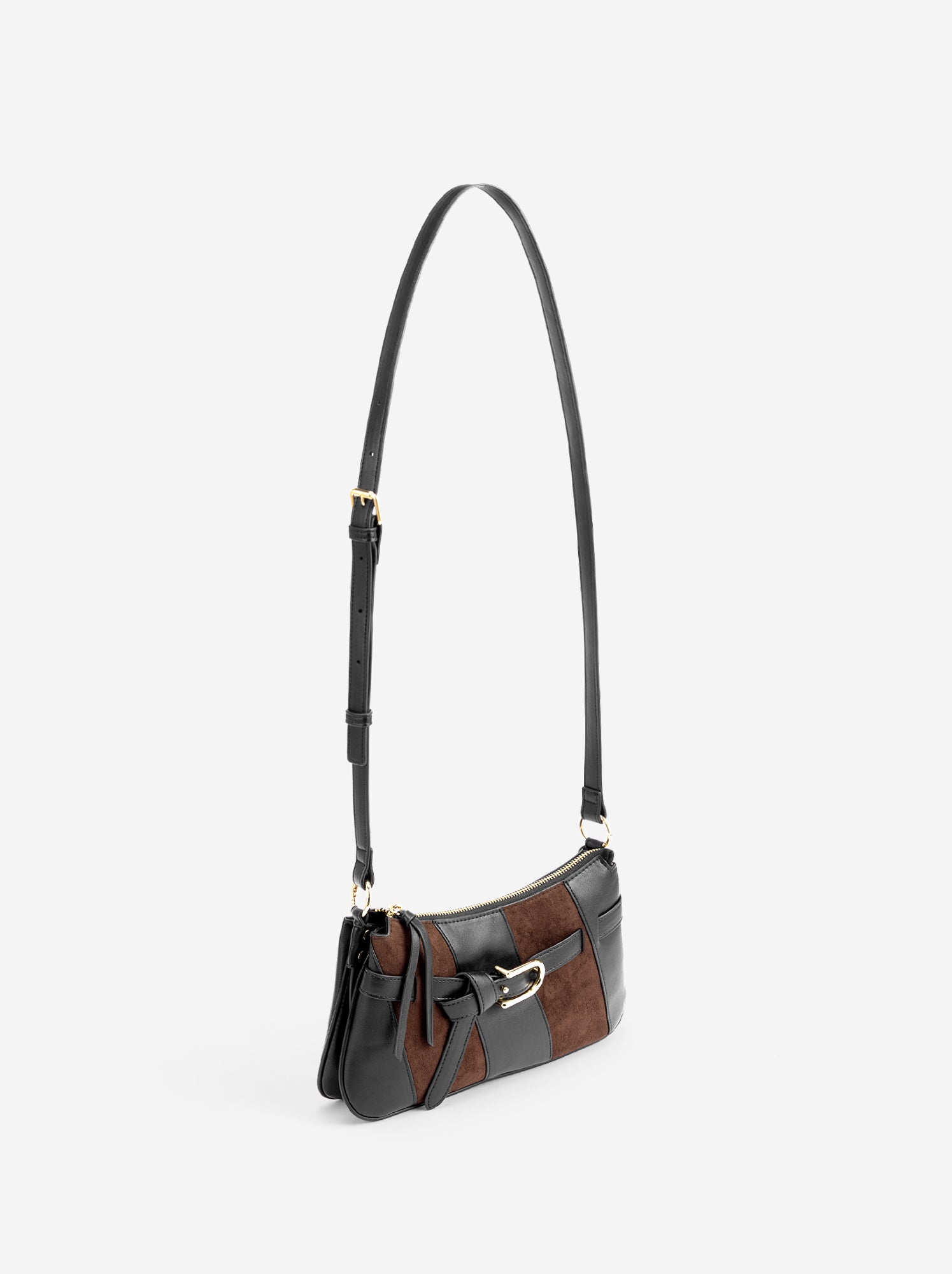 Sac à main avec bandoulière réglable - Noir