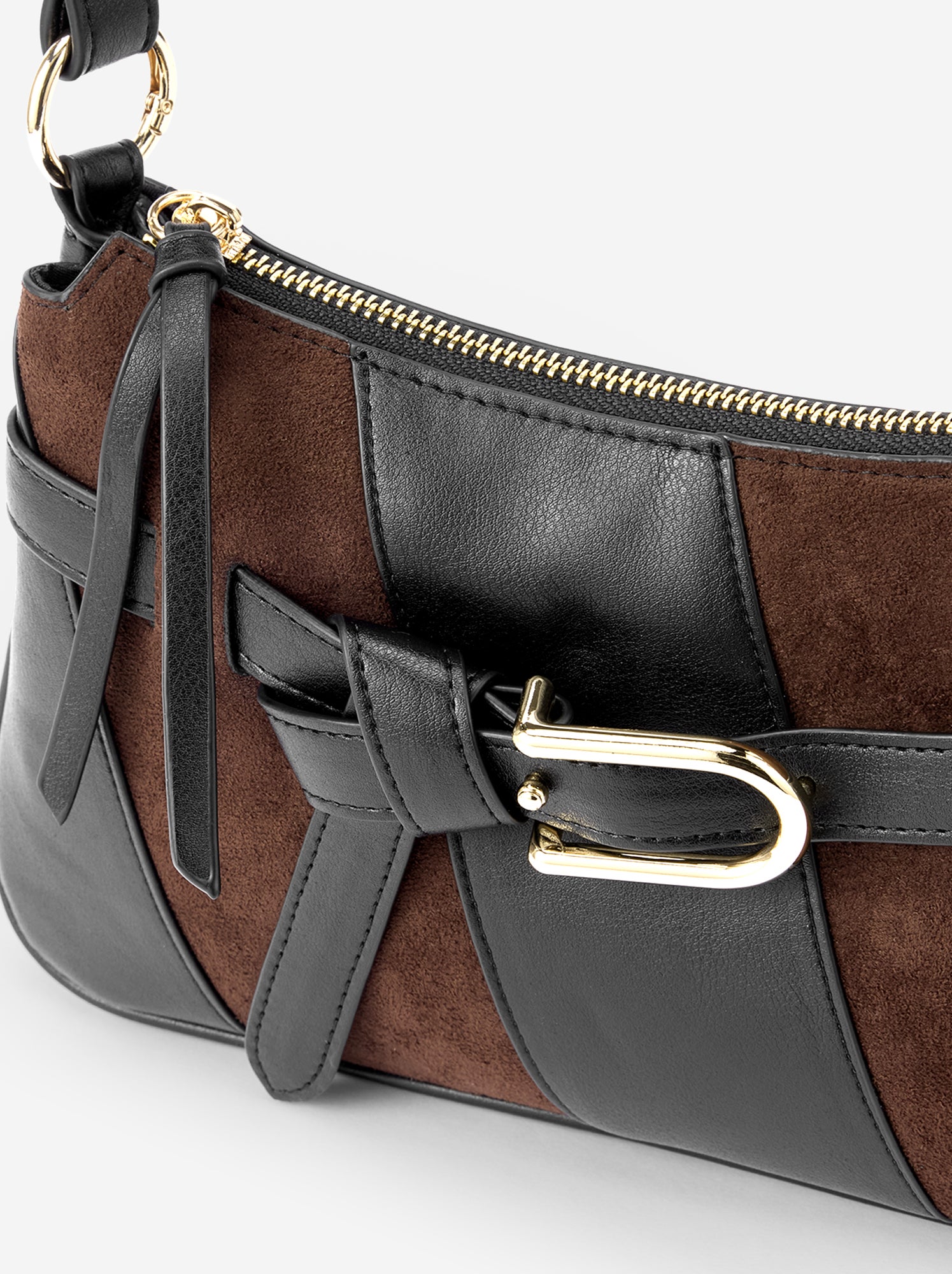 Sac à main avec bandoulière réglable - Noir