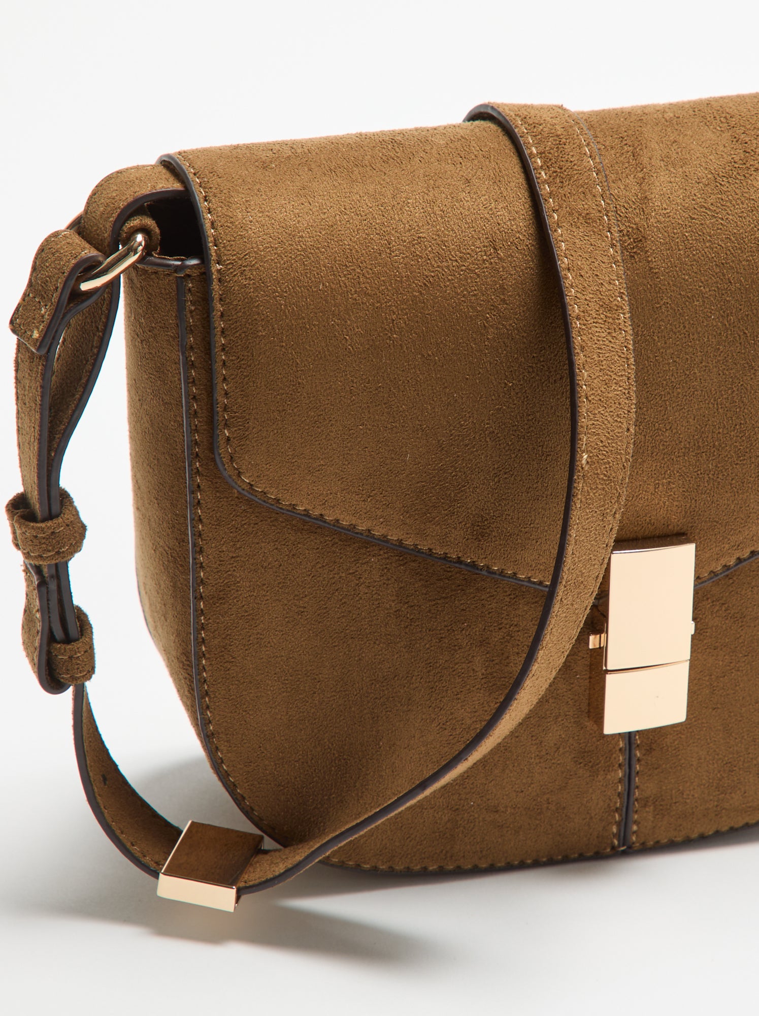 Sac à main en suédine - Kaki