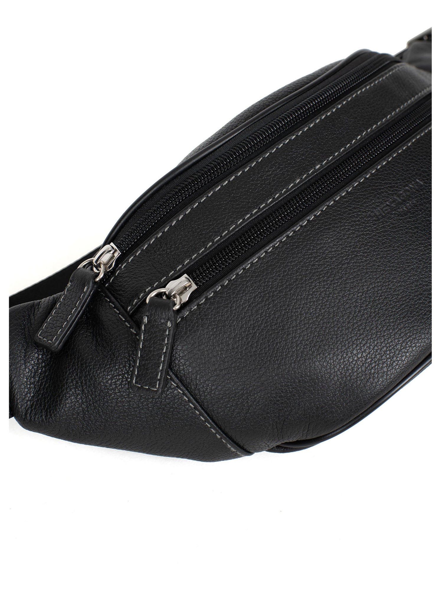 Sac banane  Cuir CONFORT - Noir