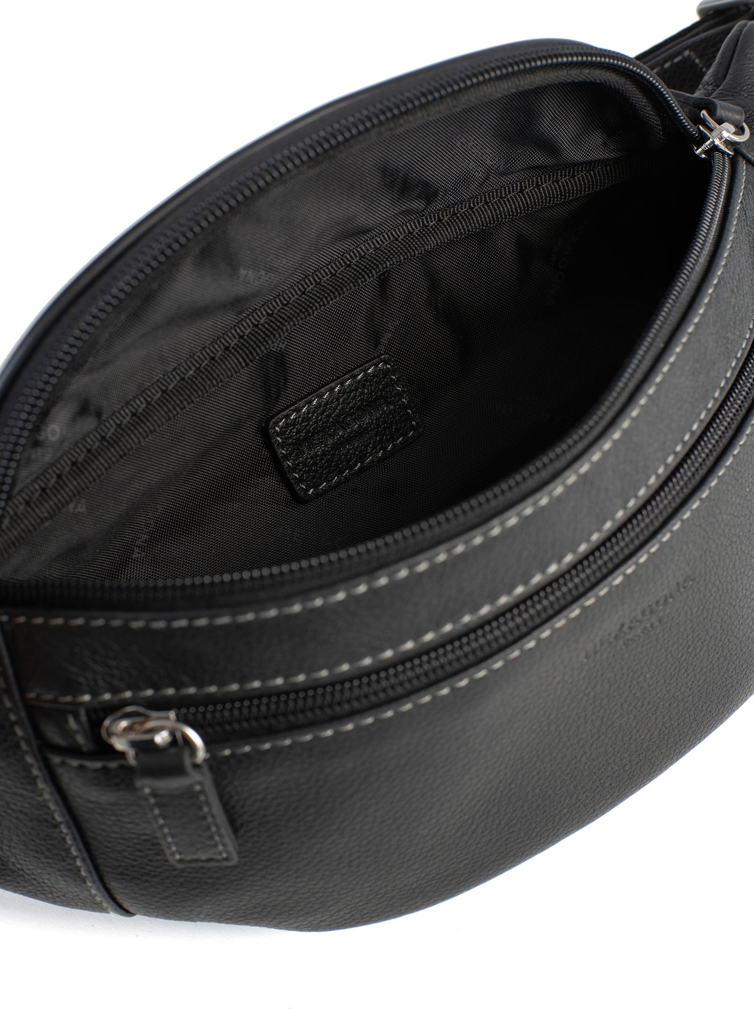 Sac banane  Cuir CONFORT - Noir