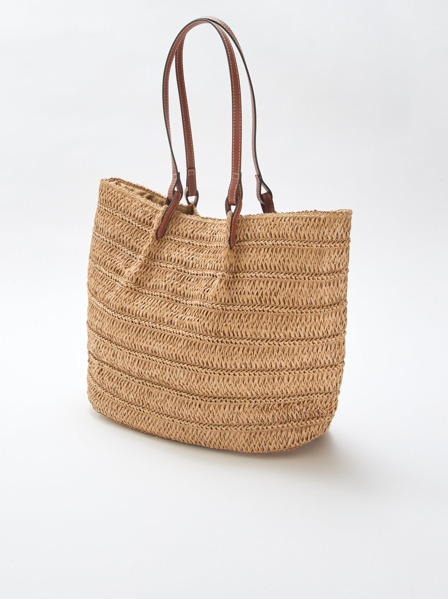 Sac cabas en paille - Beige