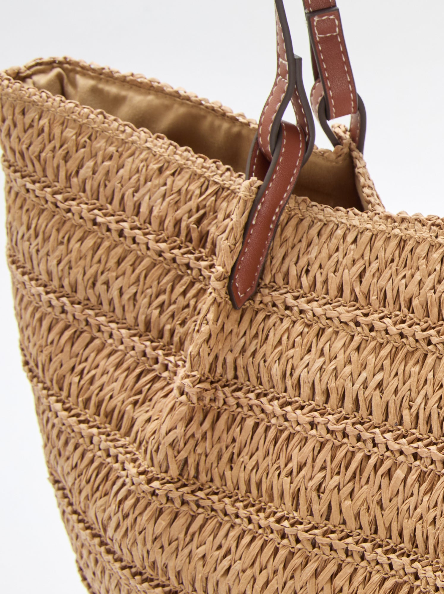 Sac cabas en paille - Beige