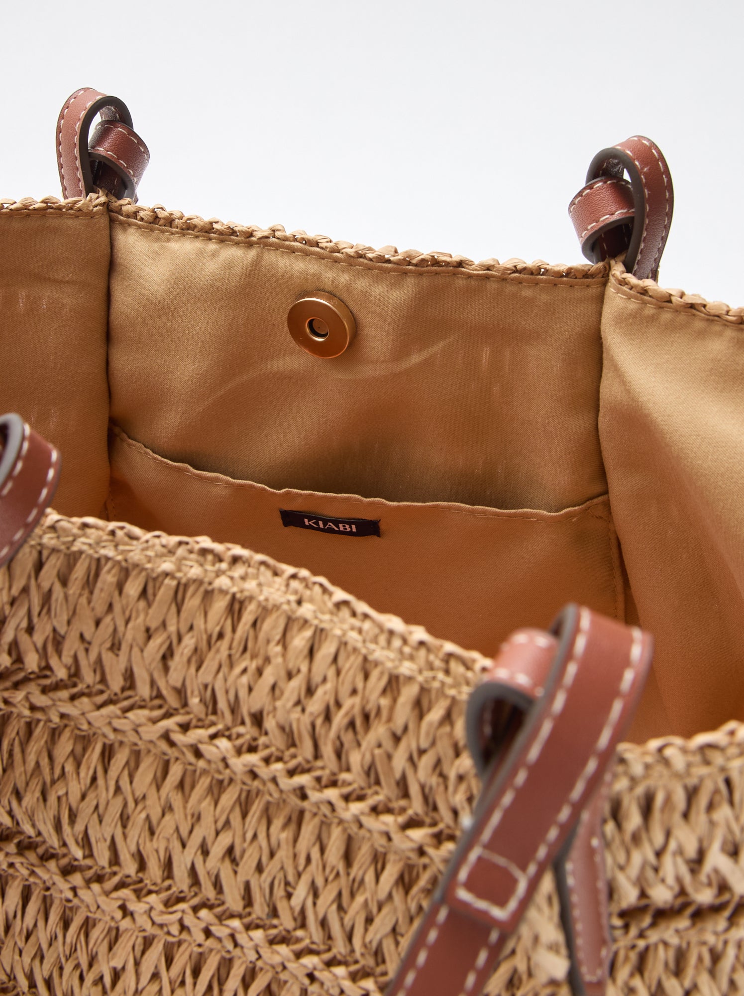 Sac cabas en paille - Beige