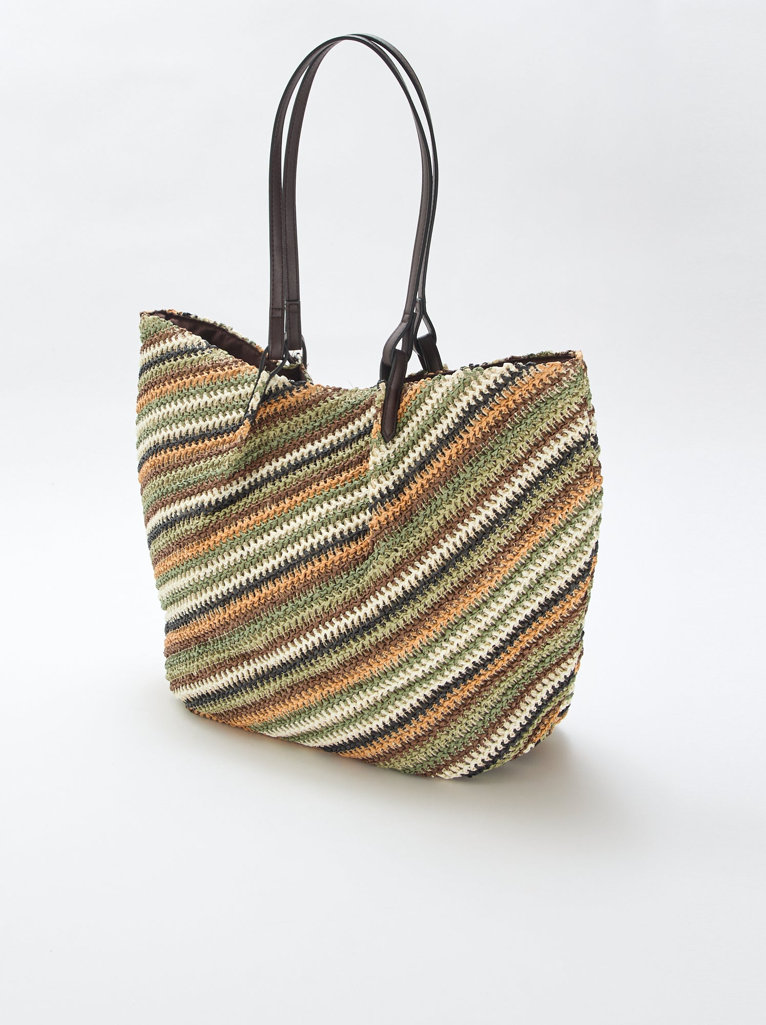 Sac cabas en paille - Vert