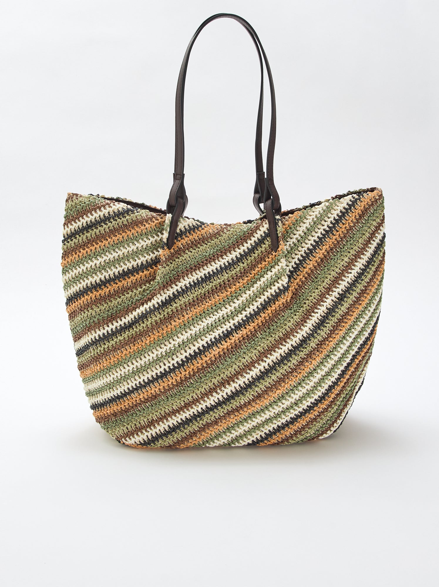 Sac cabas en paille - Vert