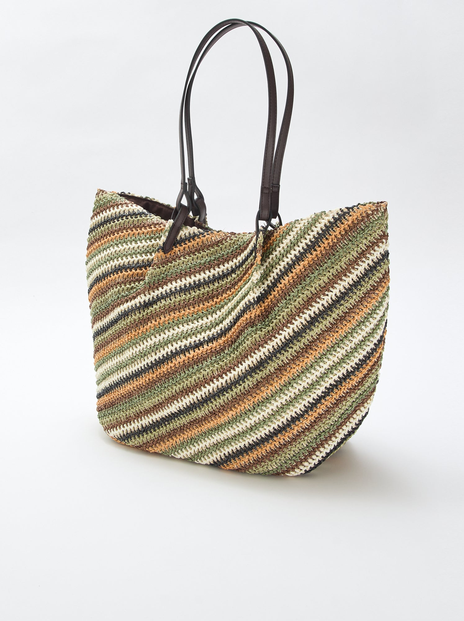 Sac cabas en paille - Vert