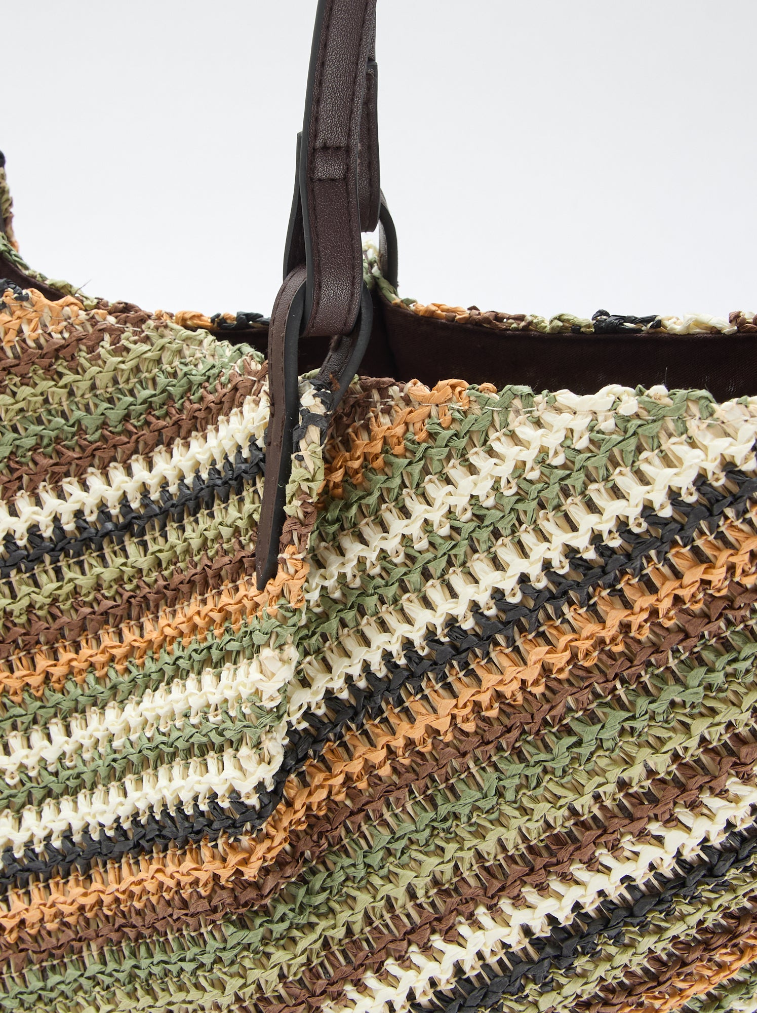 Sac cabas en paille - Vert