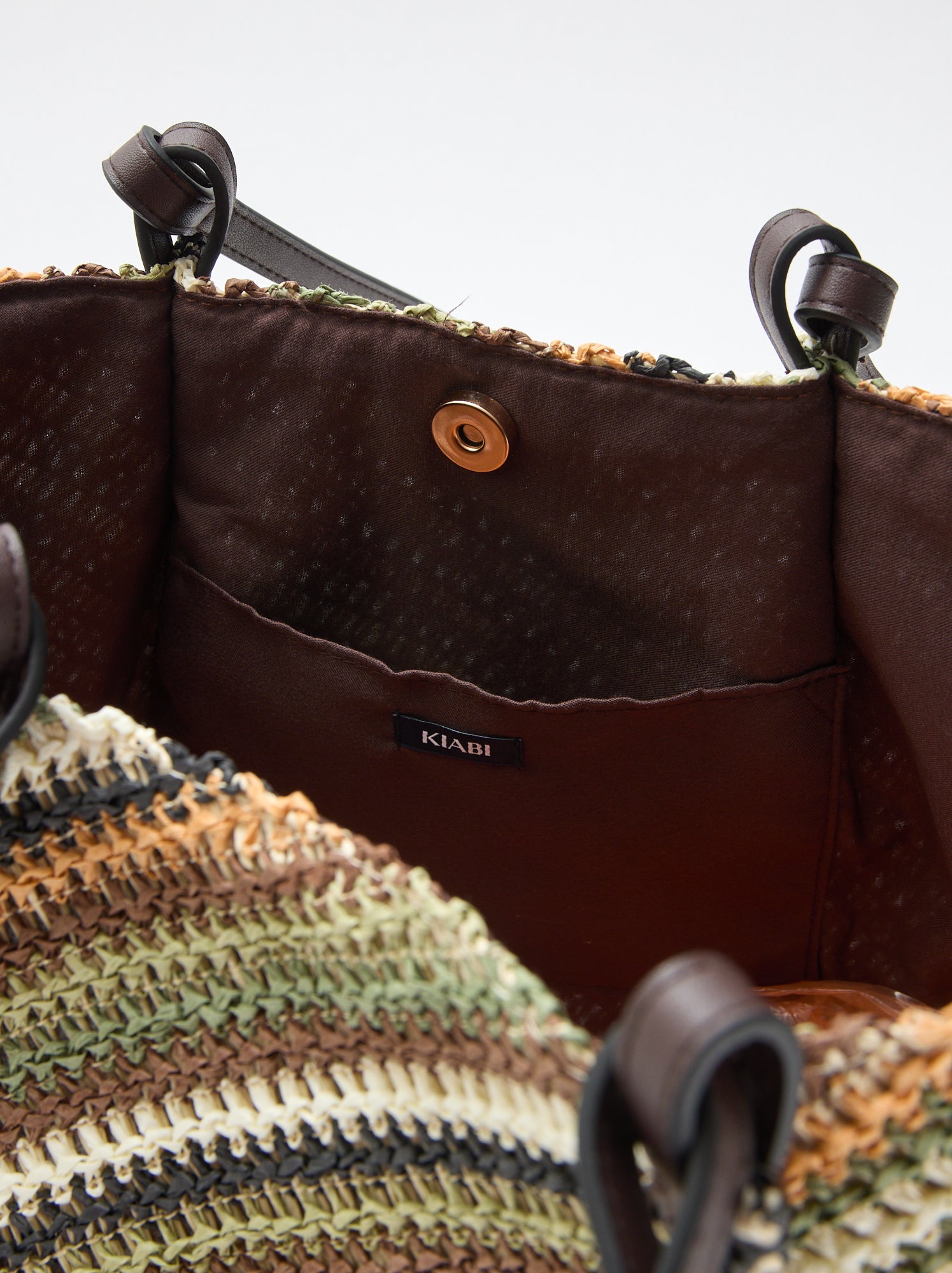 Sac cabas en paille - Vert