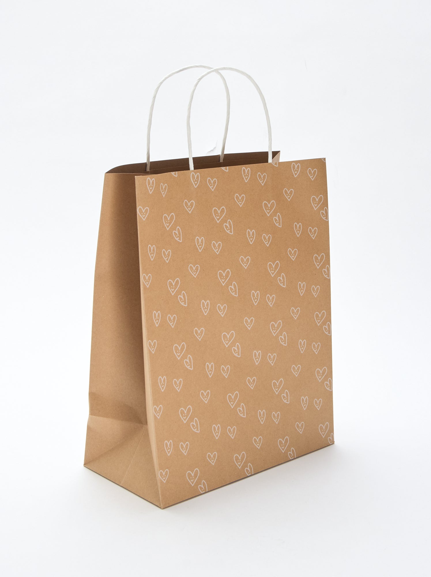 Sac cadeau 'coeur' - Beige