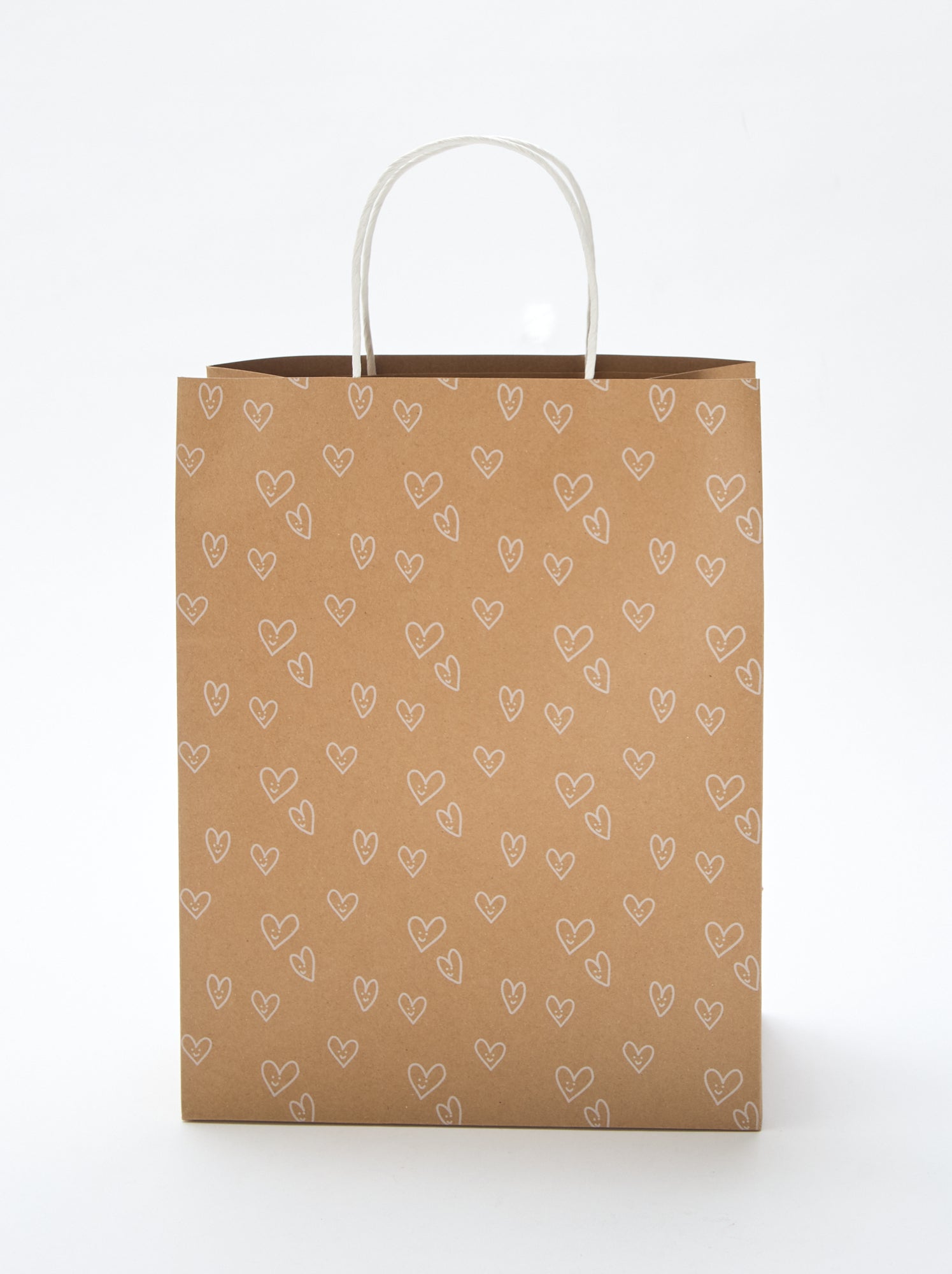 Sac cadeau 'coeur' - Beige