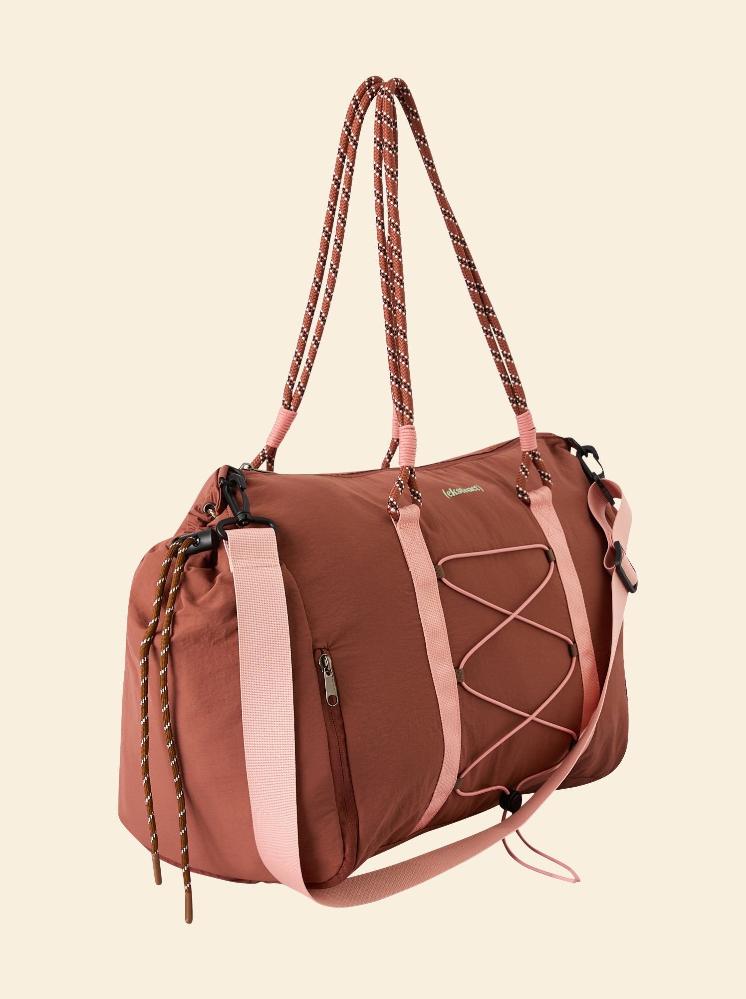 Sac de sport (ekstract) avec poches extérieures et rangement chaussures - Marron