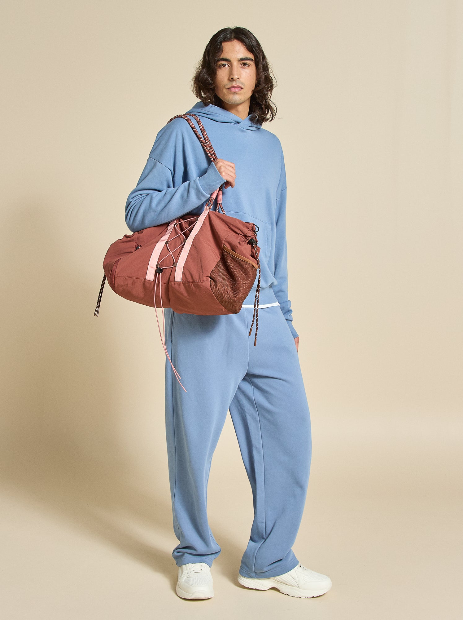 Sac de sport (ekstract) avec poches extérieures et rangement chaussures - Marron
