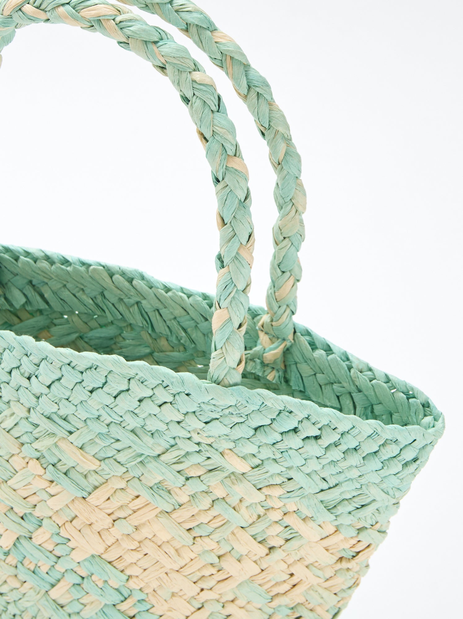 Sac en papier tressé - Vert