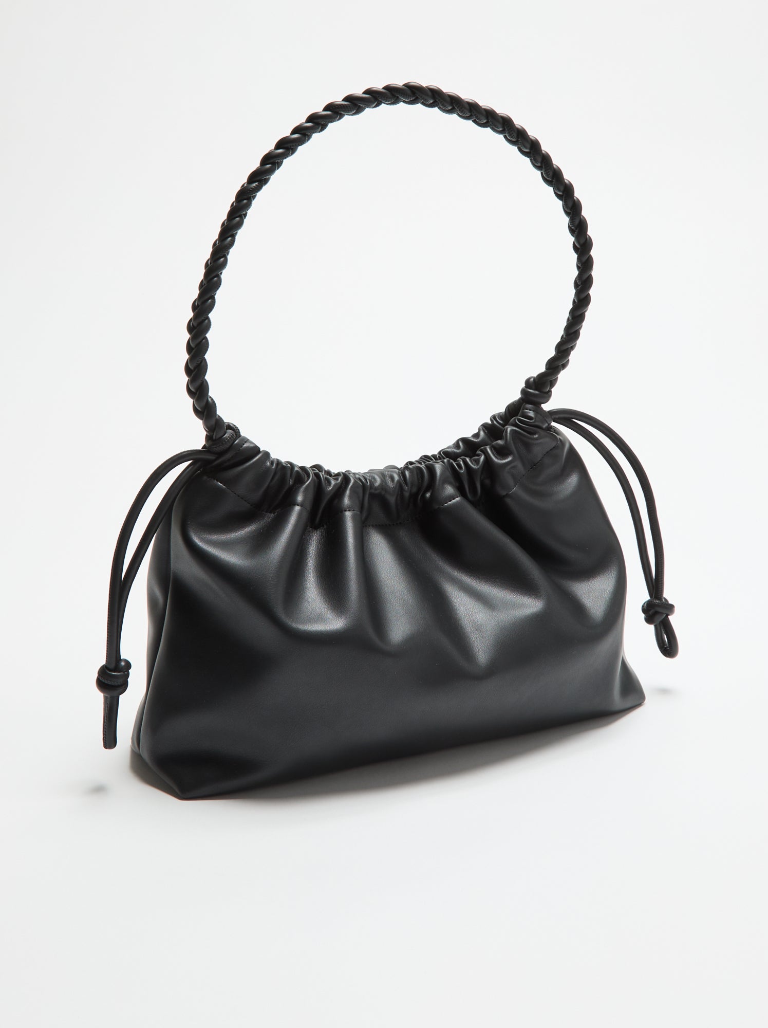 Sac forme bourse en simili - Noir