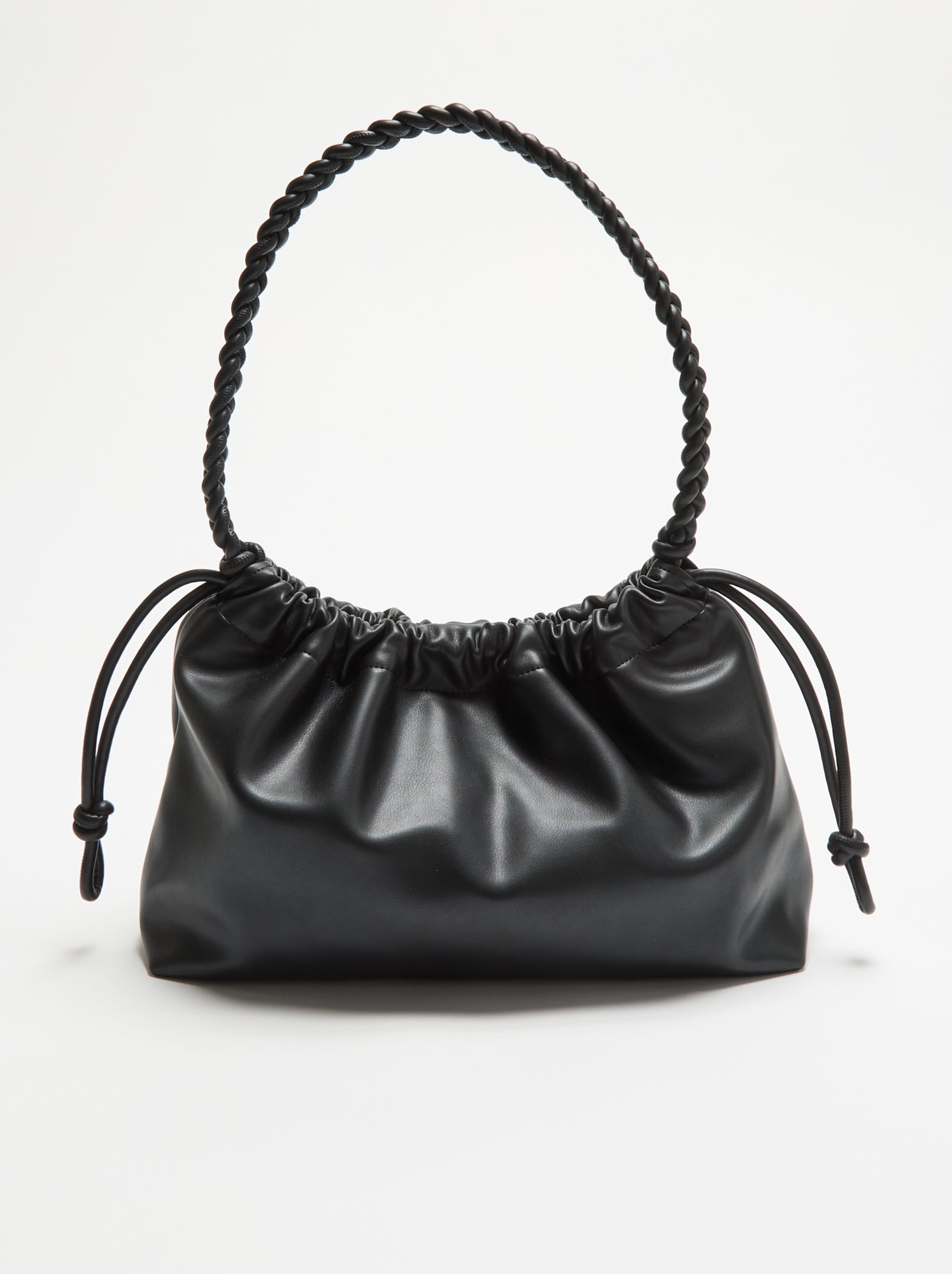 Sac forme bourse en simili - Noir