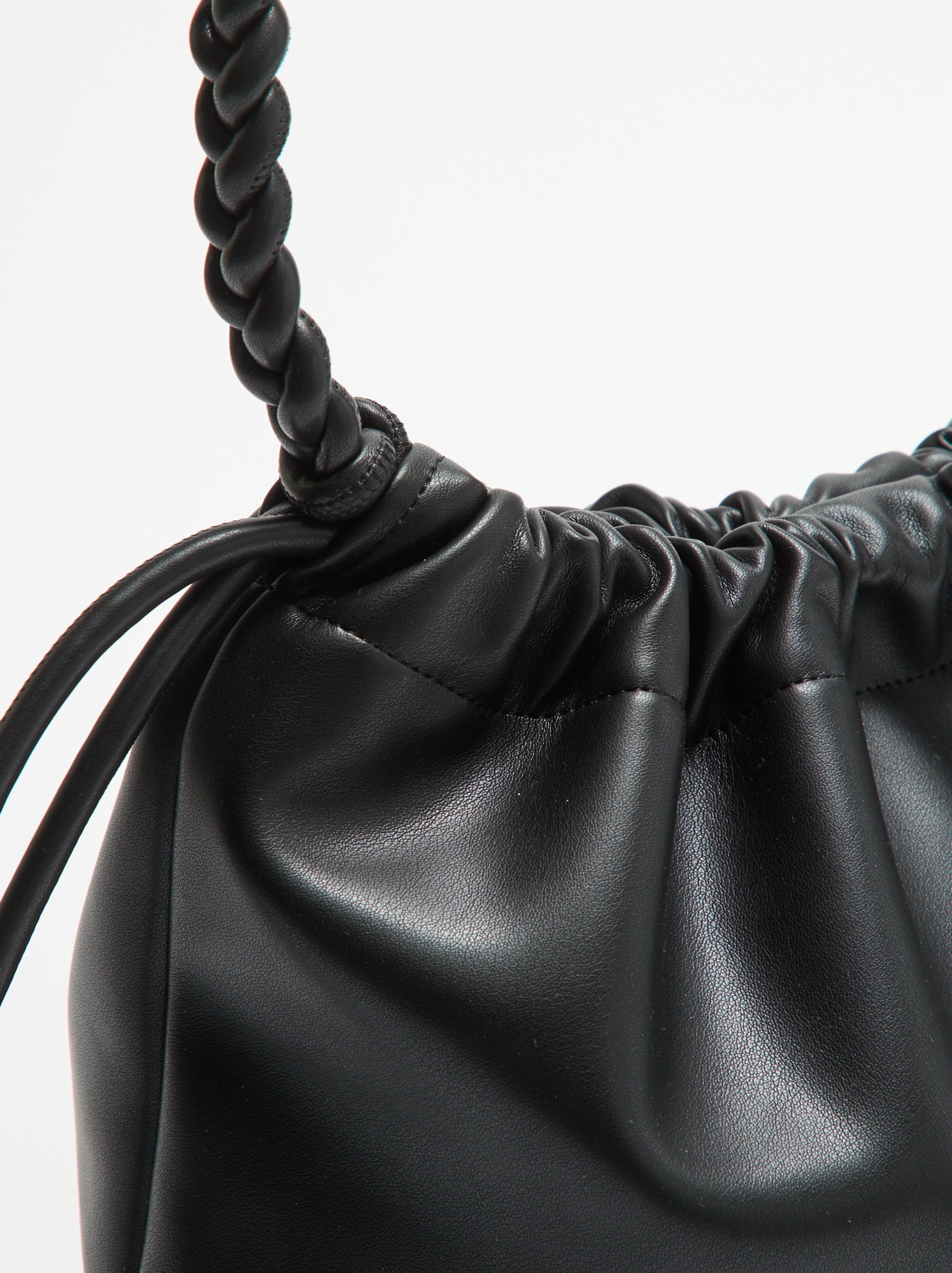 Sac forme bourse en simili - Noir
