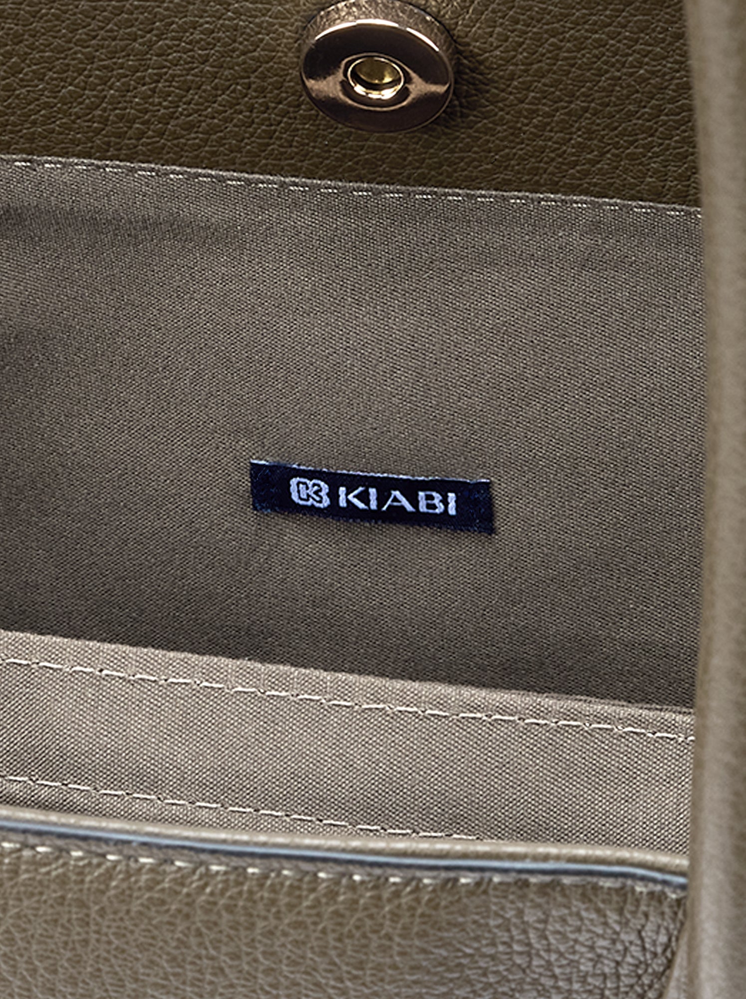 Sac forme cabas en simili - Kaki